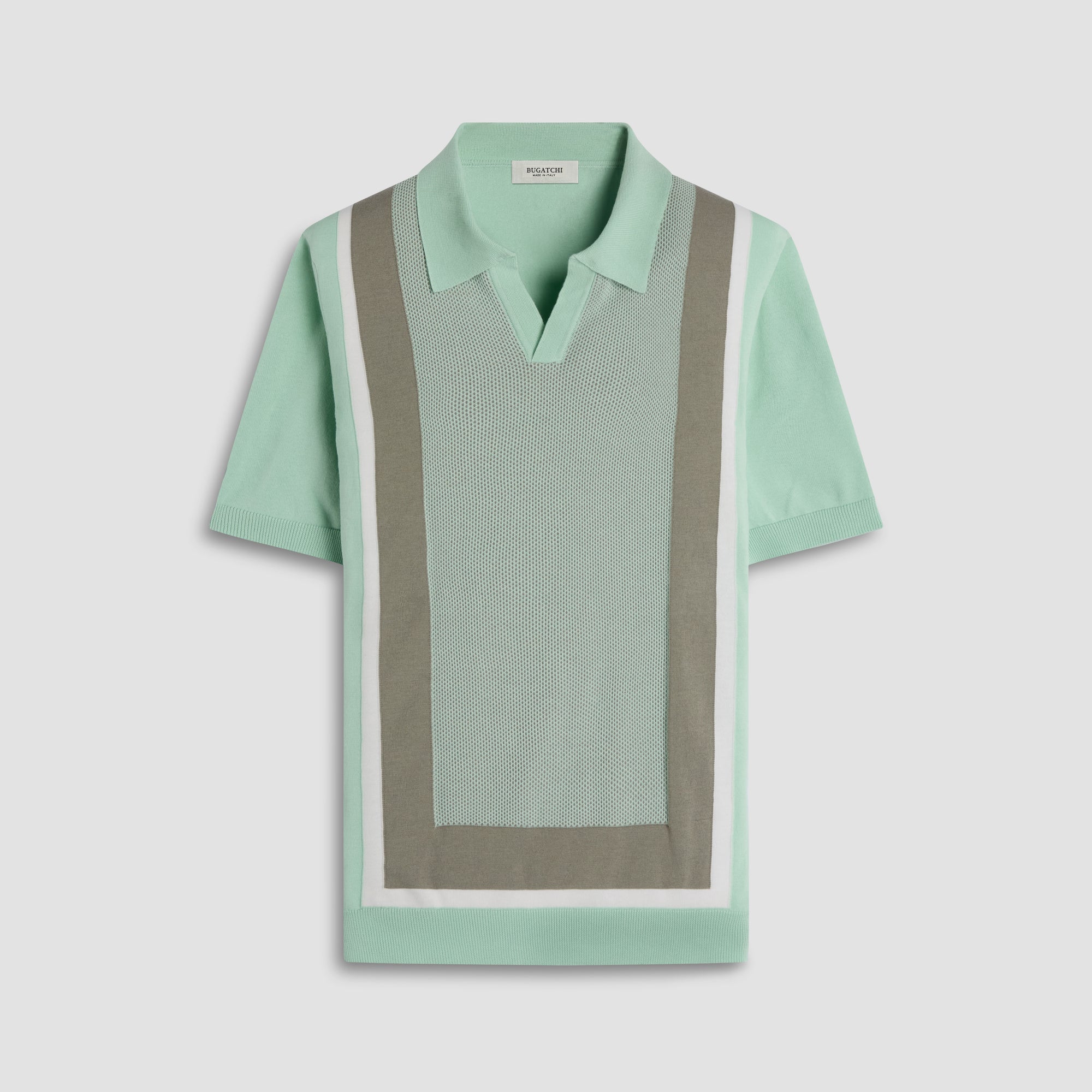 Color Block Short Sleeve Johnny Sweater