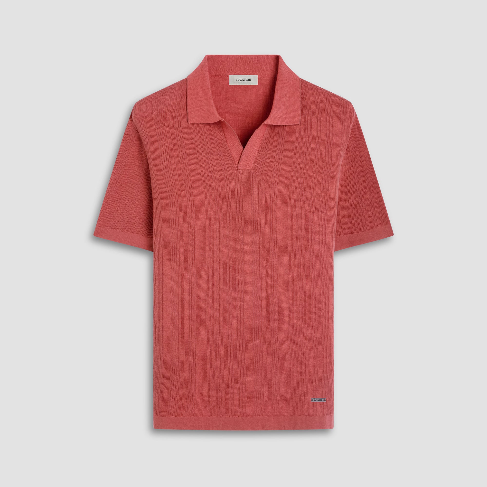 Two-Tone Rib Stitch Short Sleeve Johnny Sweater