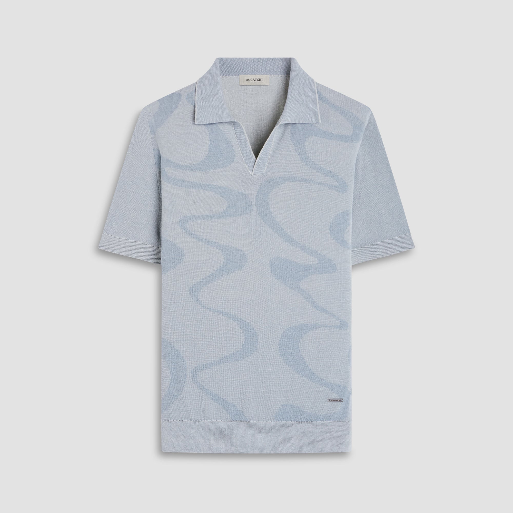 Abstract Knit Short Sleeve Johnny Sweater