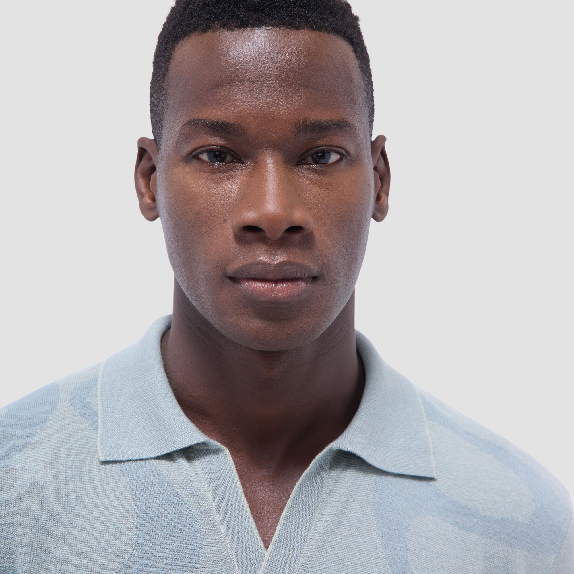 Abstract Knit Short Sleeve Johnny Sweater