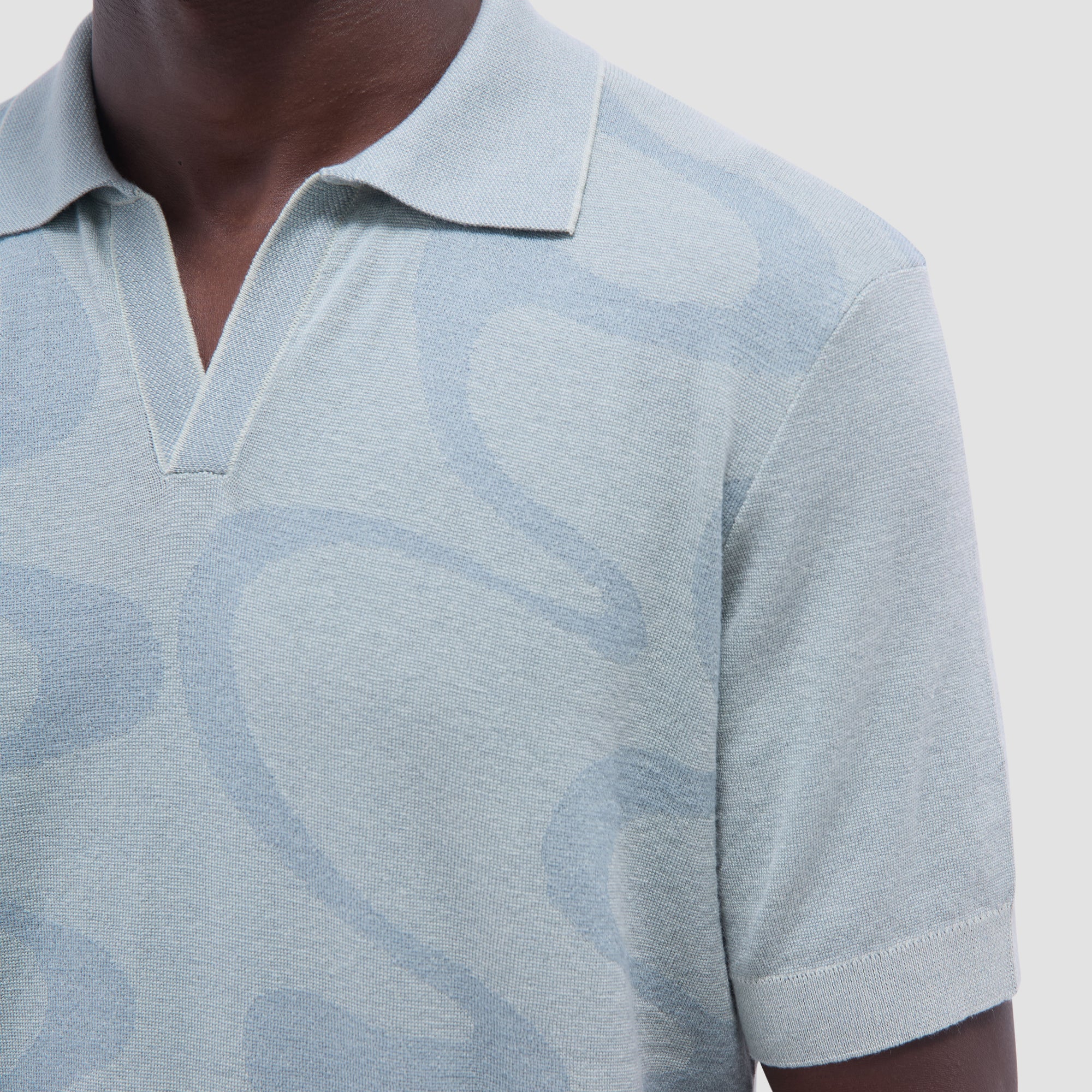 Abstract Knit Short Sleeve Johnny Sweater