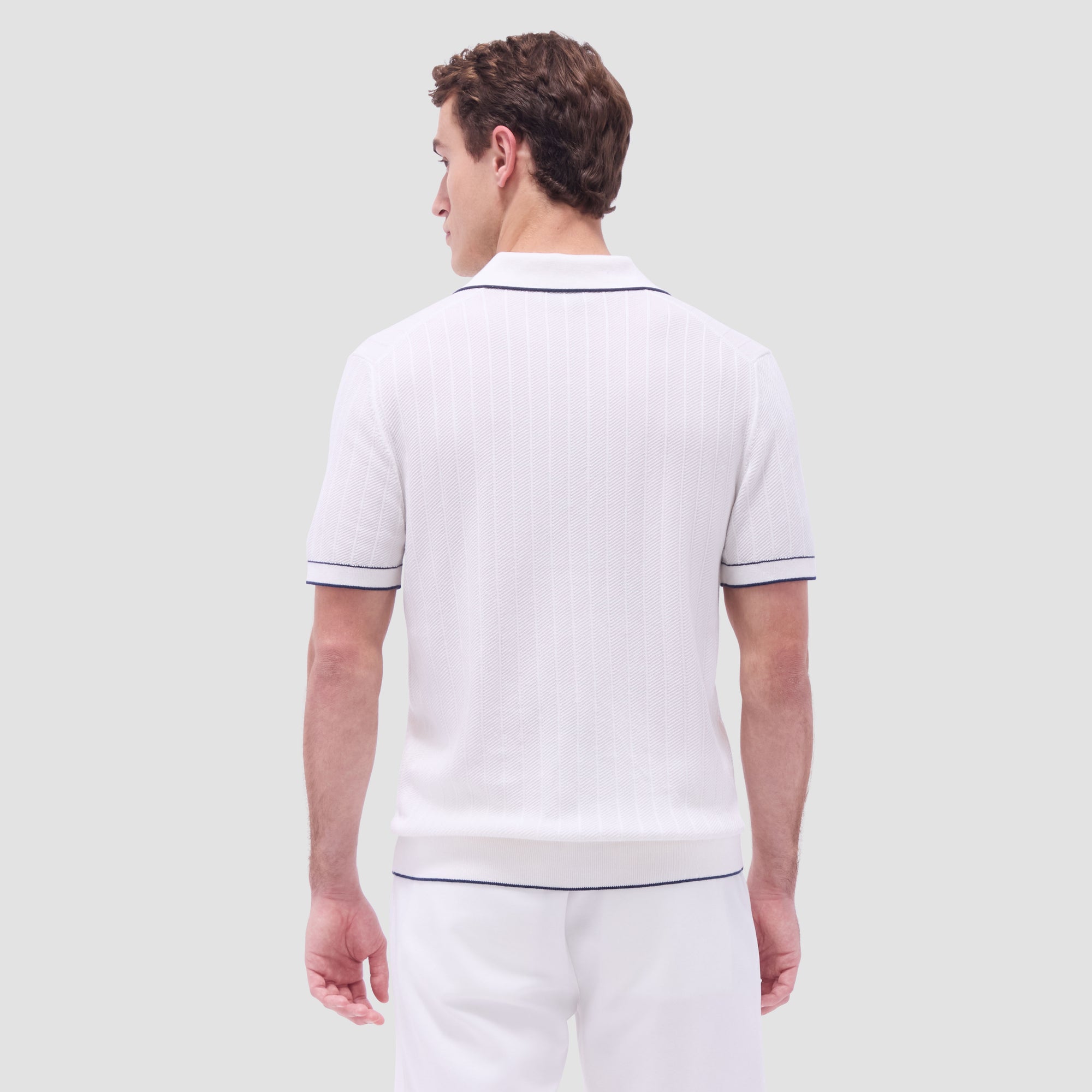Wide Rib Short Sleeve Johnny Sweater
