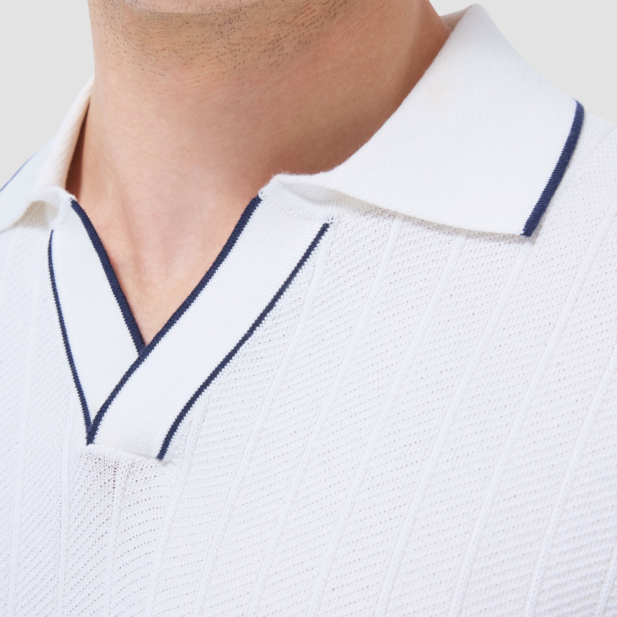 Wide Rib Short Sleeve Johnny Sweater