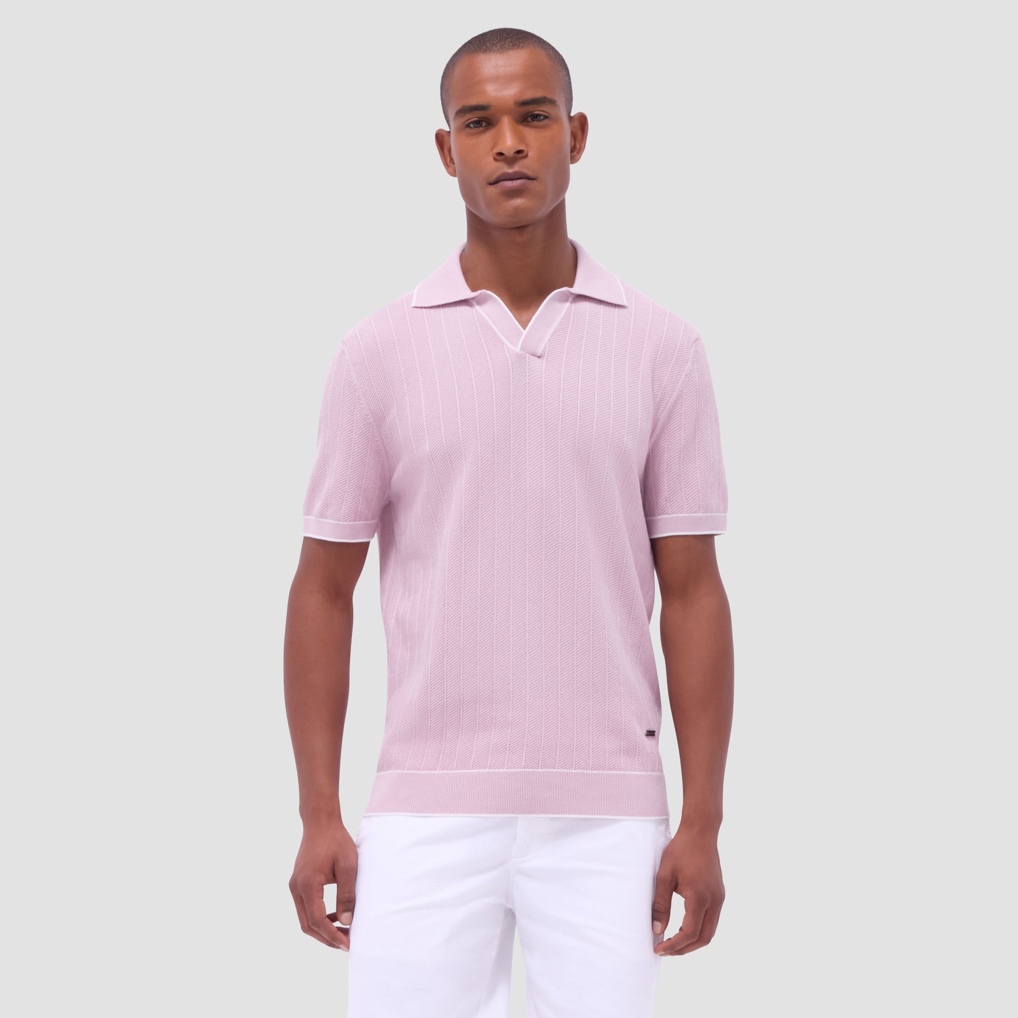 Wide Rib Short Sleeve Johnny Sweater