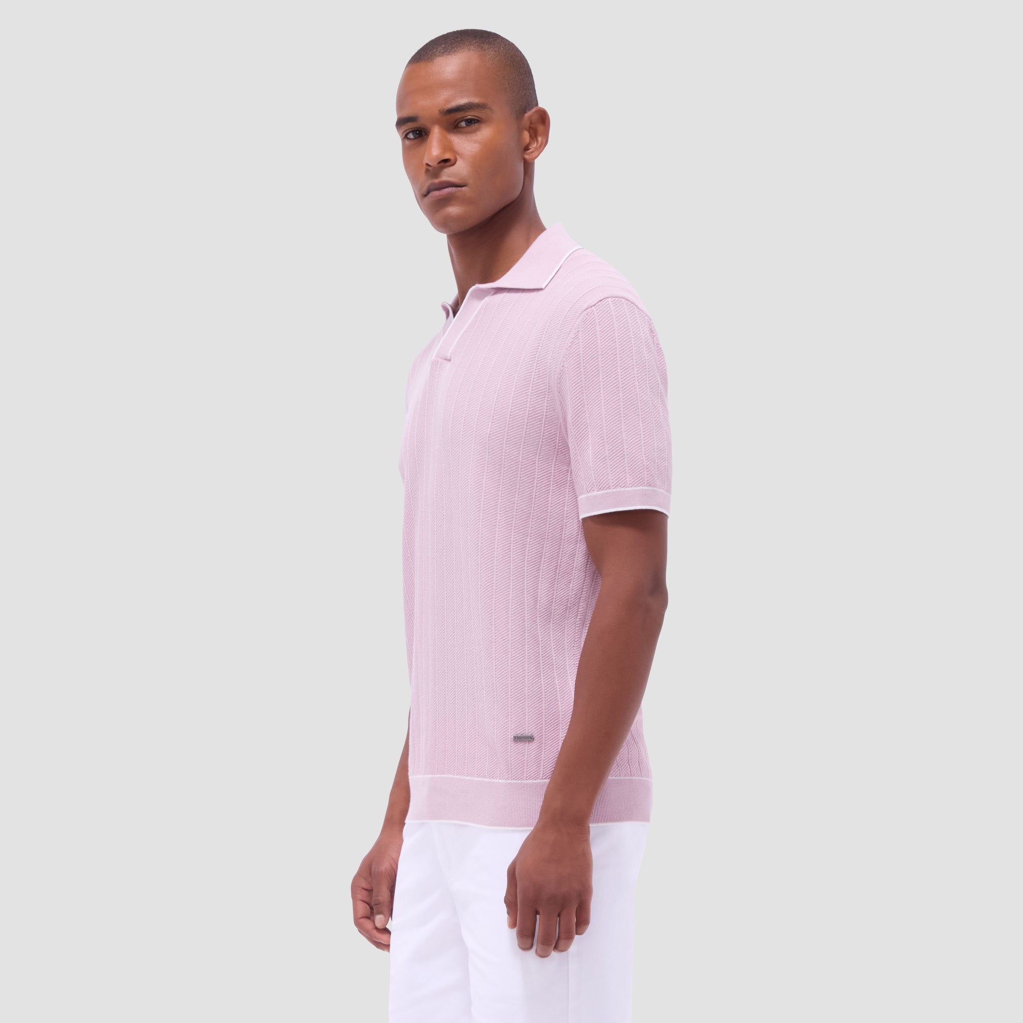 Wide Rib Short Sleeve Johnny Sweater