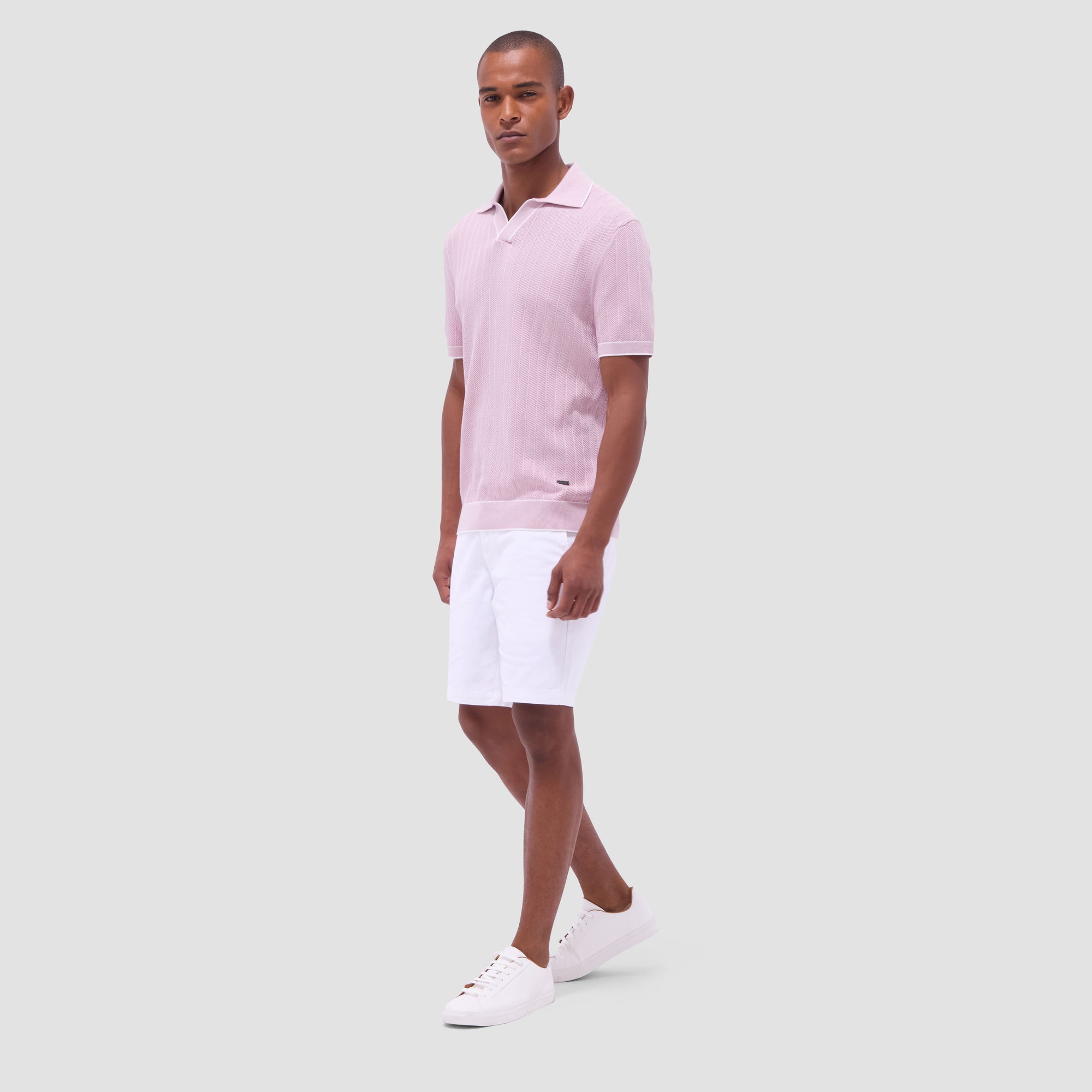 Wide Rib Short Sleeve Johnny Sweater