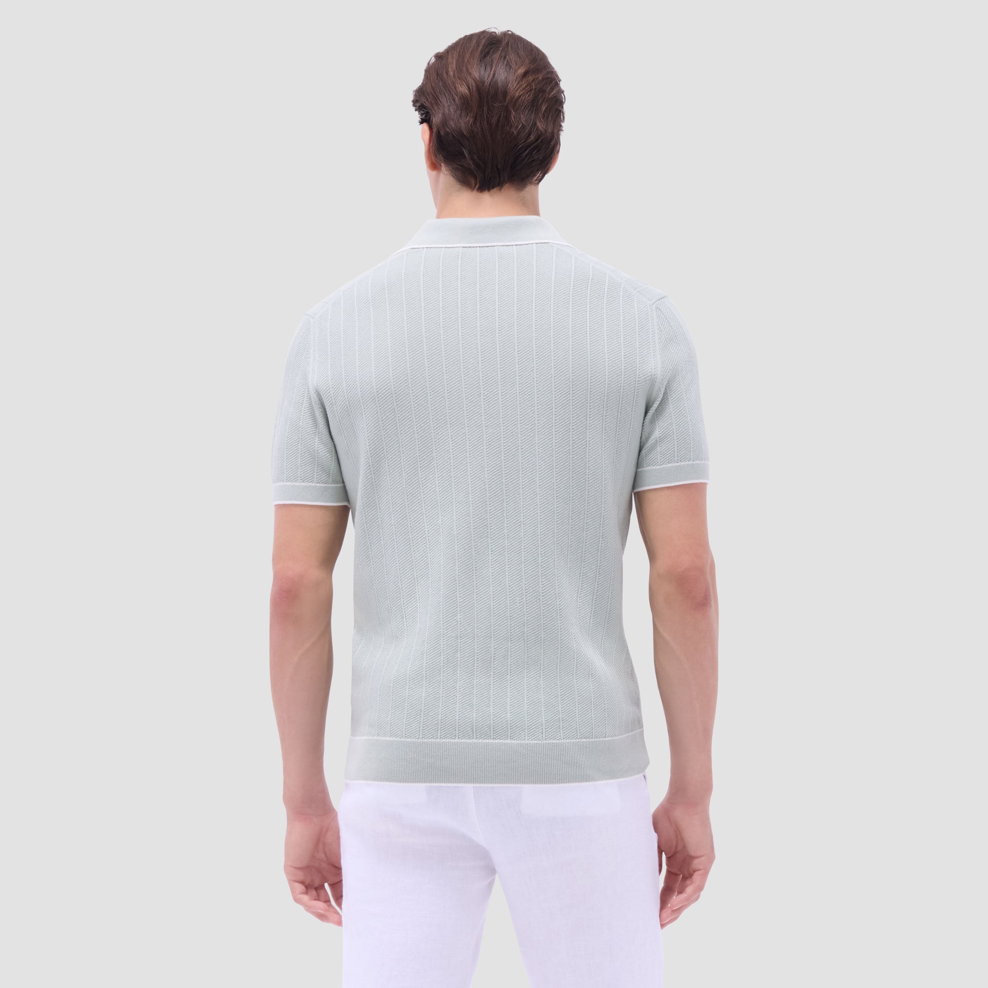 Wide Rib Short Sleeve Johnny Sweater