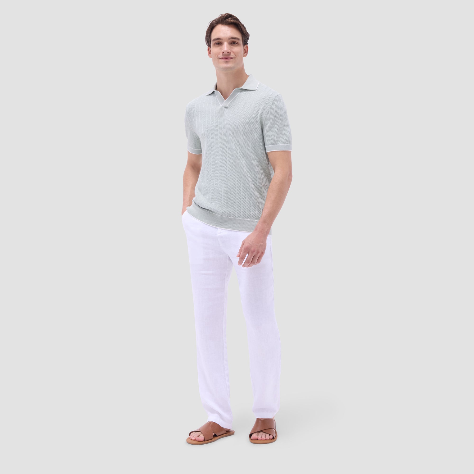 Wide Rib Short Sleeve Johnny Sweater