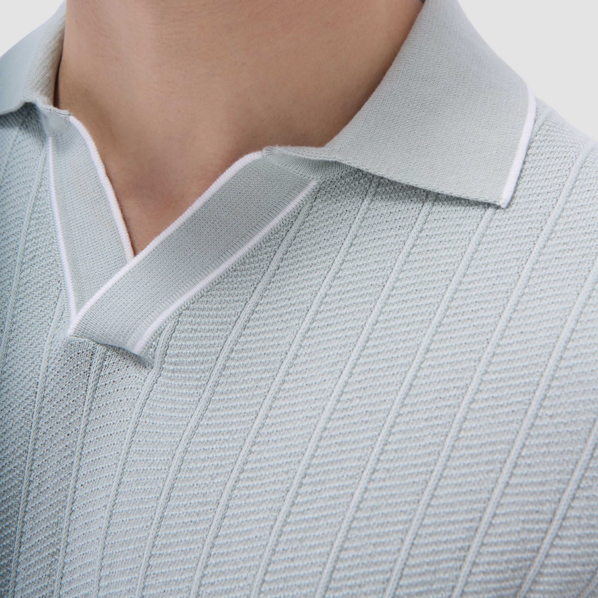 Wide Rib Short Sleeve Johnny Sweater