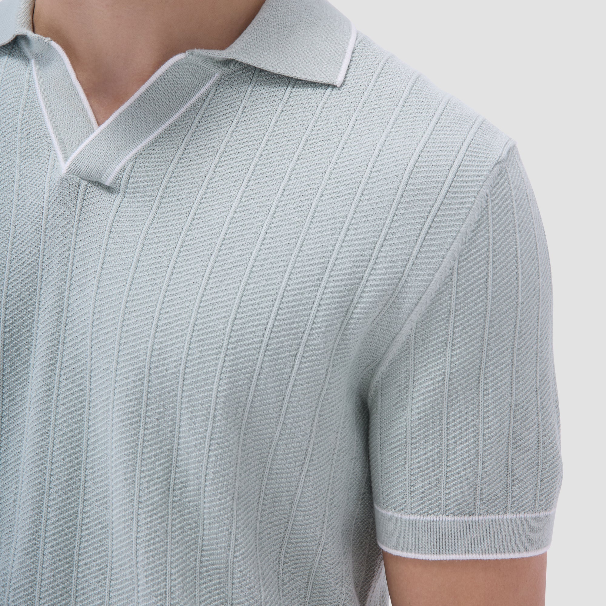 Wide Rib Short Sleeve Johnny Sweater