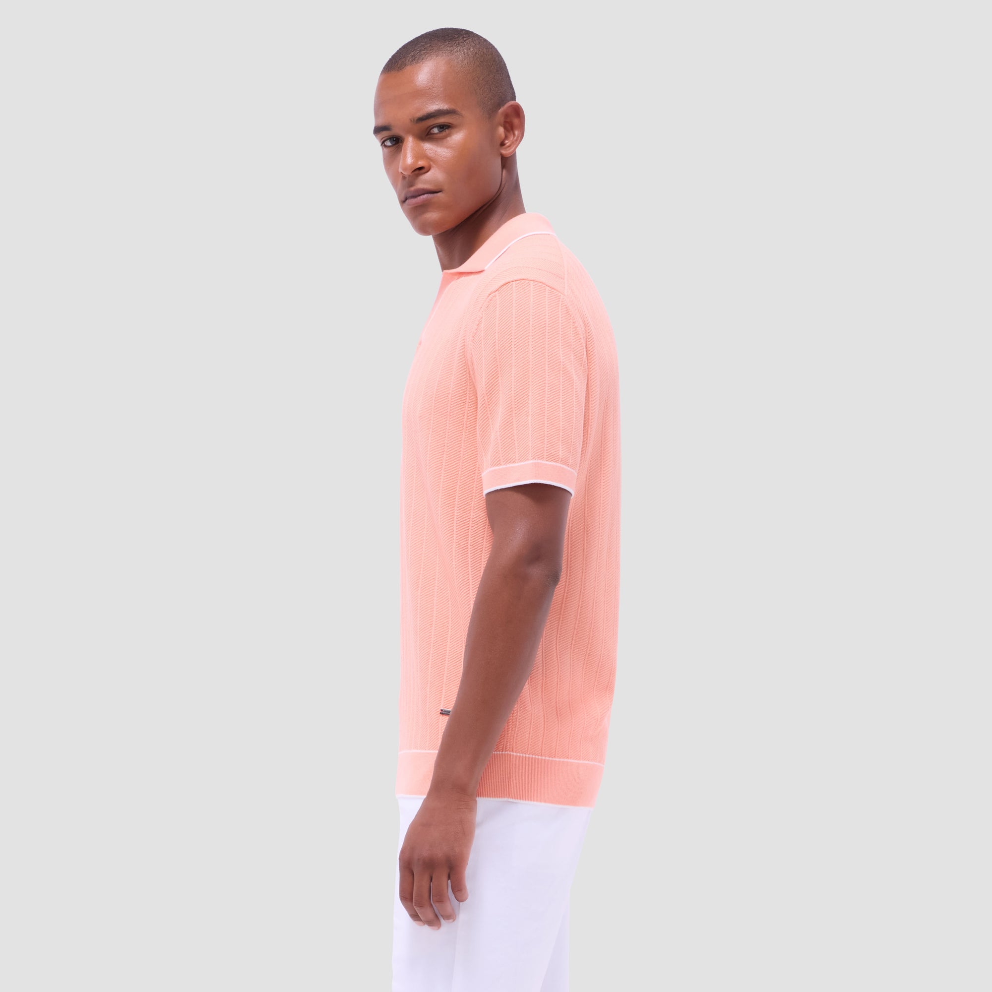 Wide Rib Short Sleeve Johnny Sweater