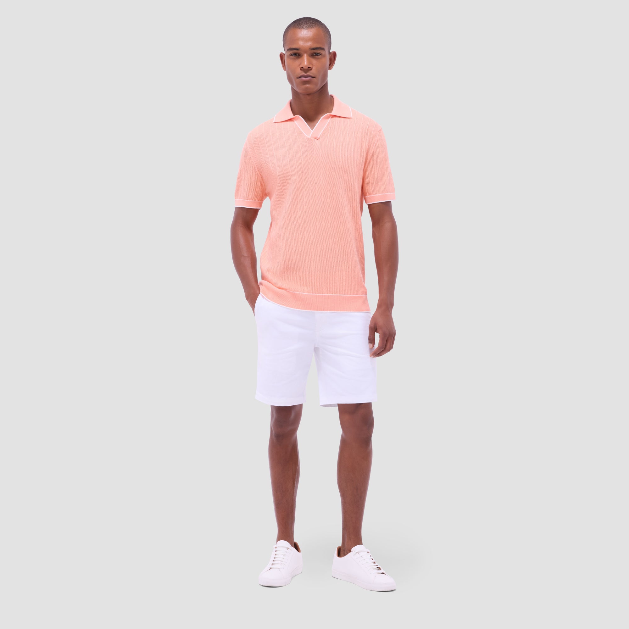 Wide Rib Short Sleeve Johnny Sweater