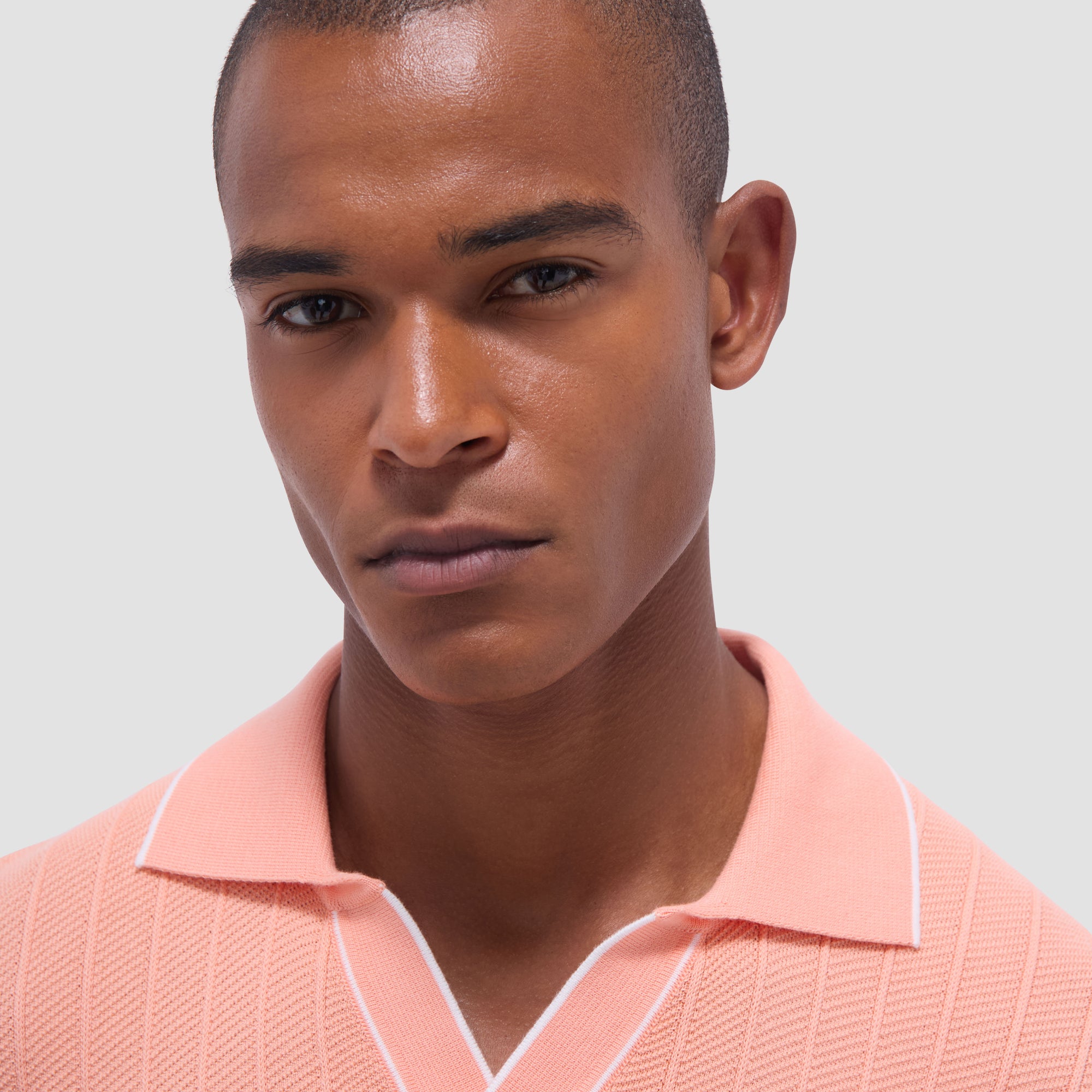 Wide Rib Short Sleeve Johnny Sweater