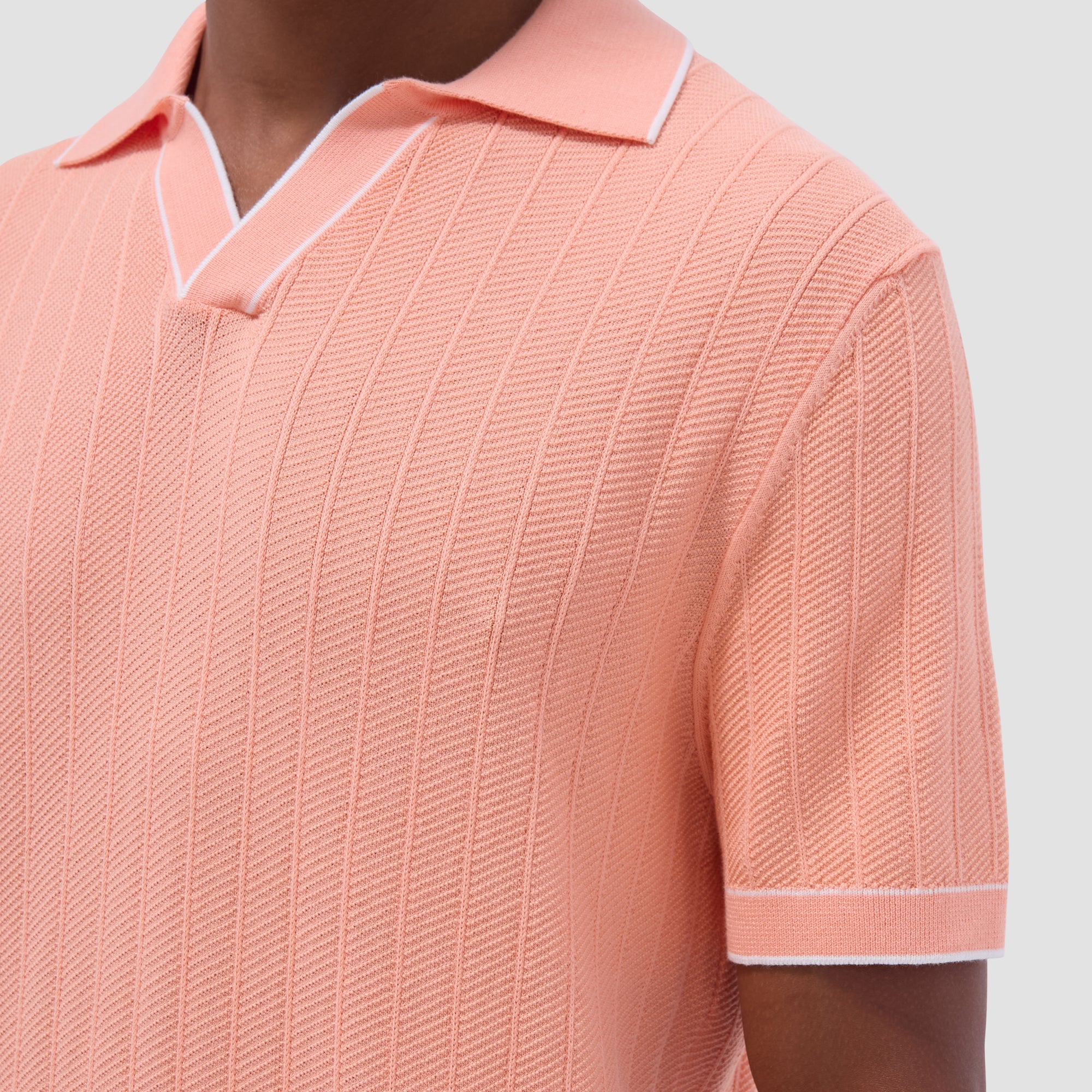 Wide Rib Short Sleeve Johnny Sweater