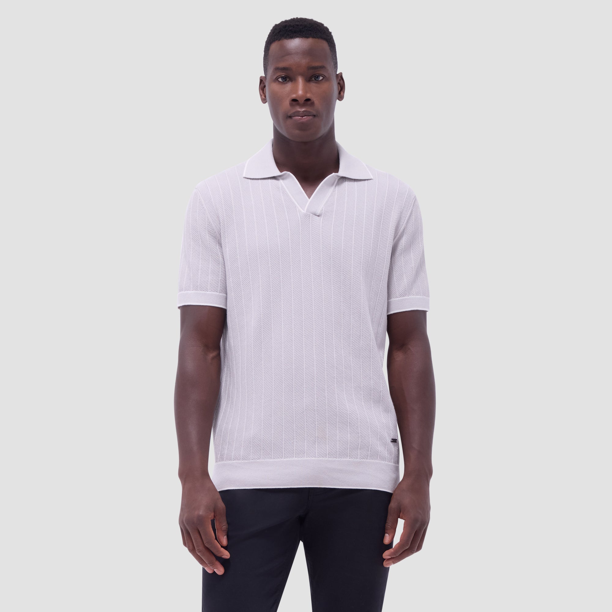 Wide Rib Short Sleeve Johnny Sweater