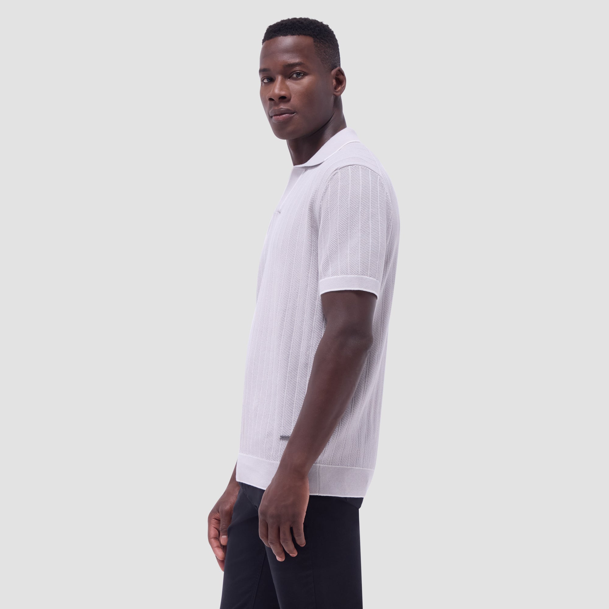 Wide Rib Short Sleeve Johnny Sweater