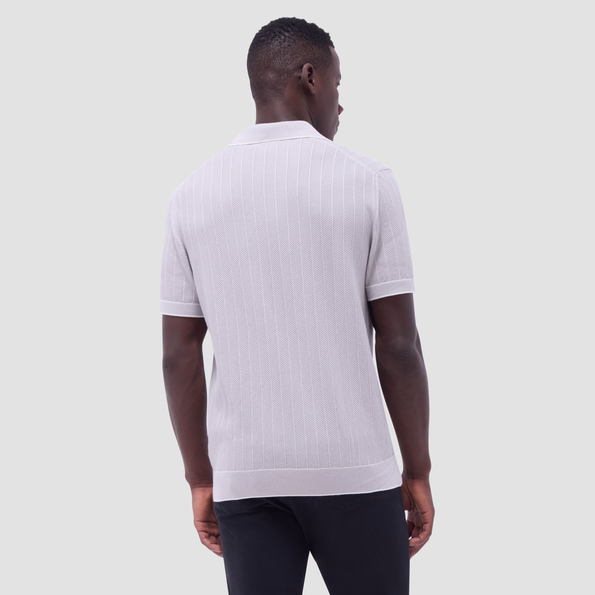 Wide Rib Short Sleeve Johnny Sweater