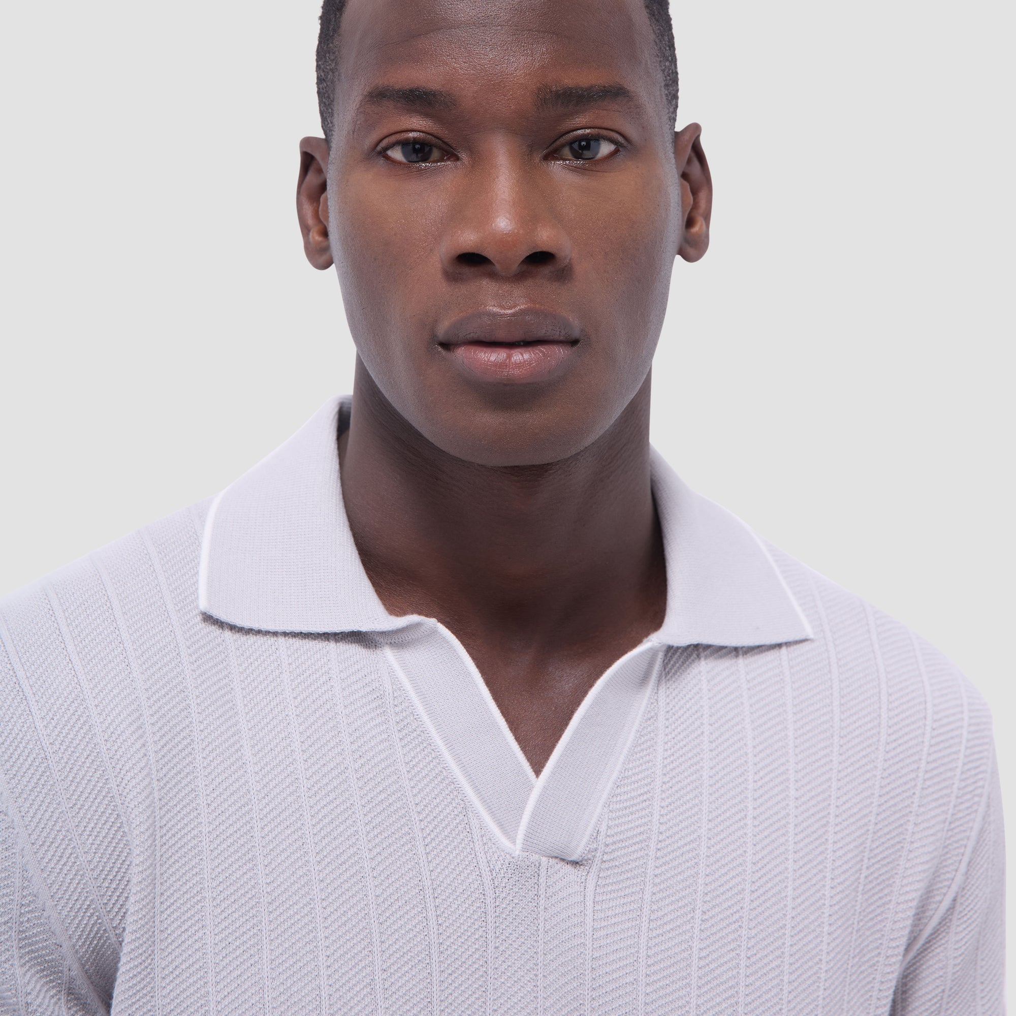 Wide Rib Short Sleeve Johnny Sweater