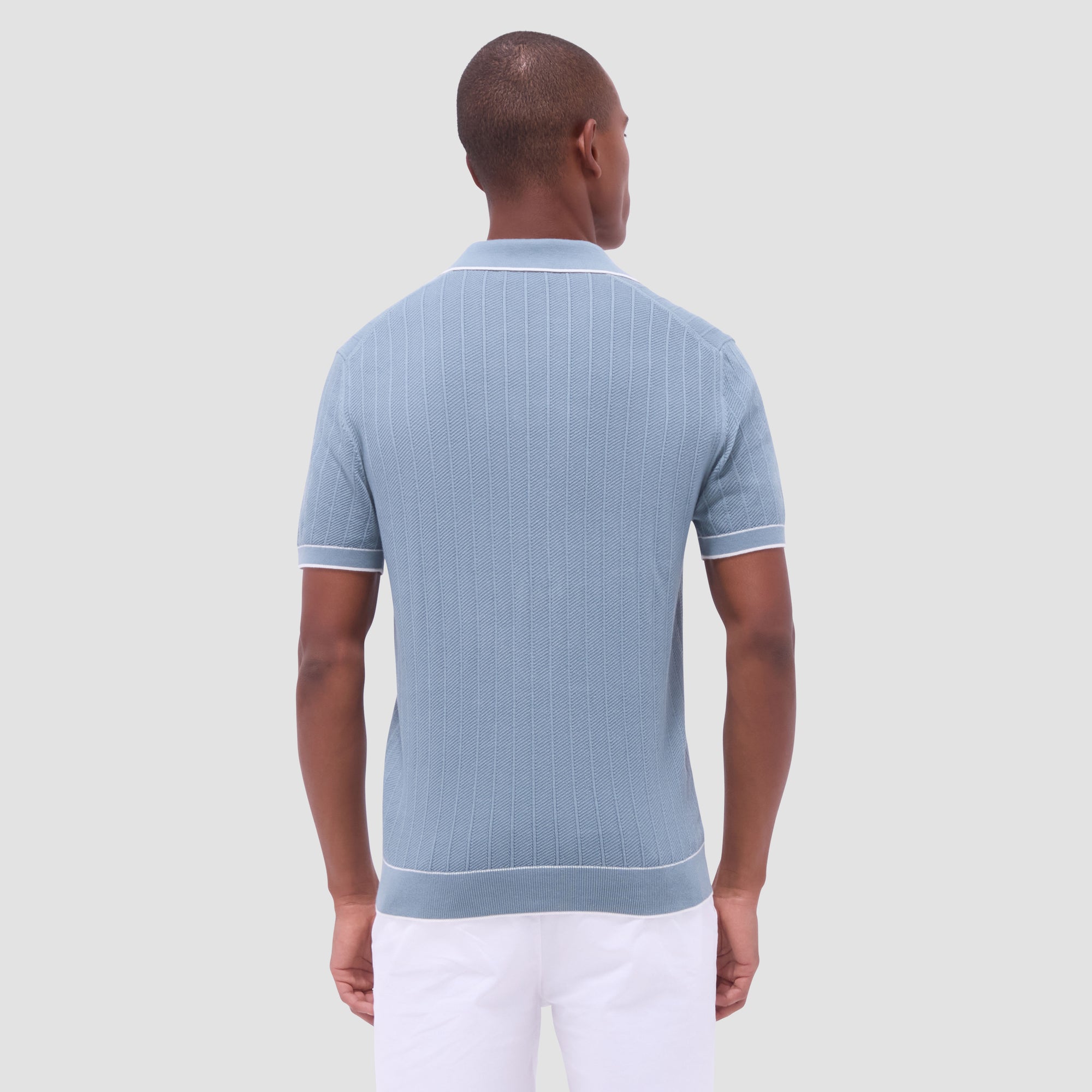 Wide Rib Short Sleeve Johnny Sweater