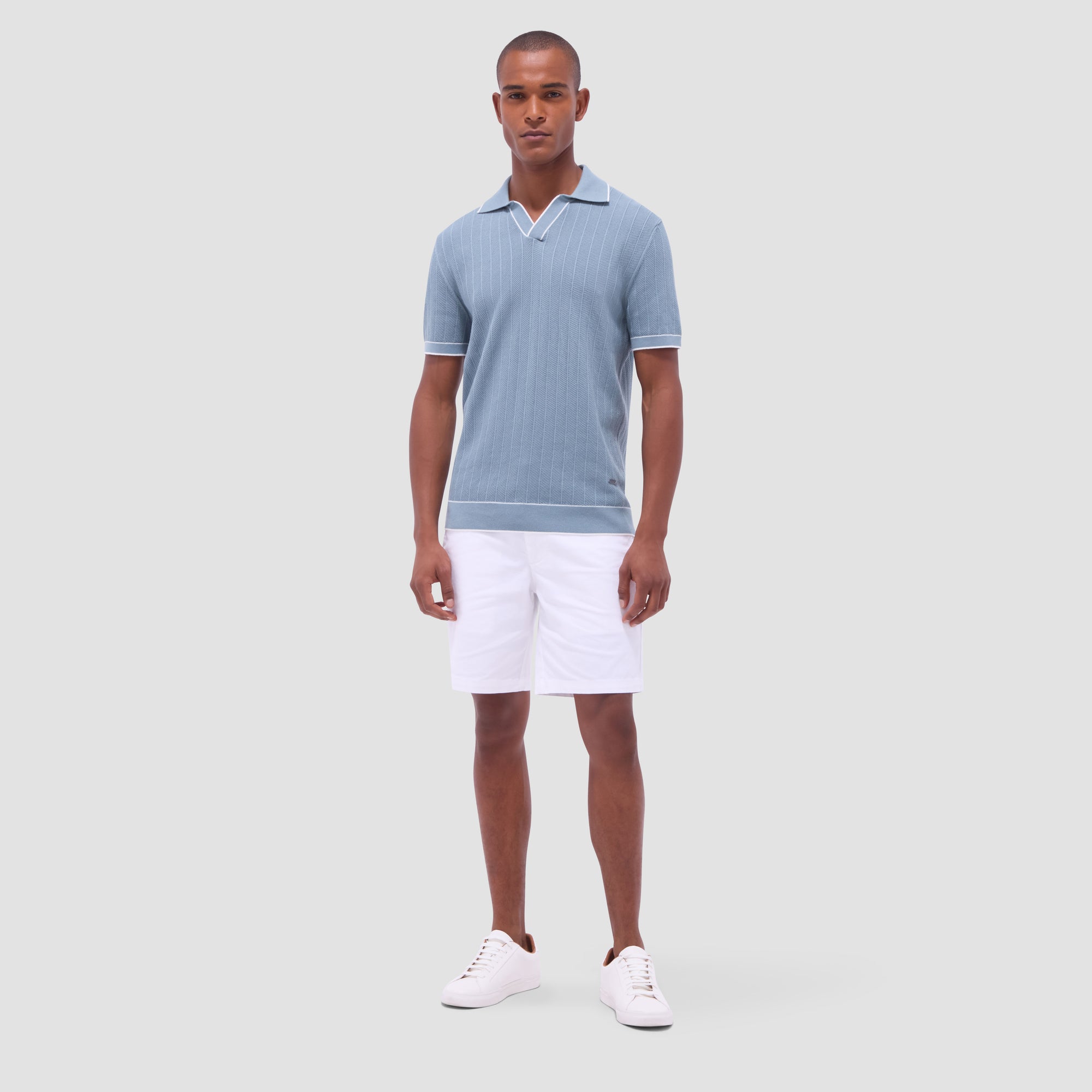 Wide Rib Short Sleeve Johnny Sweater