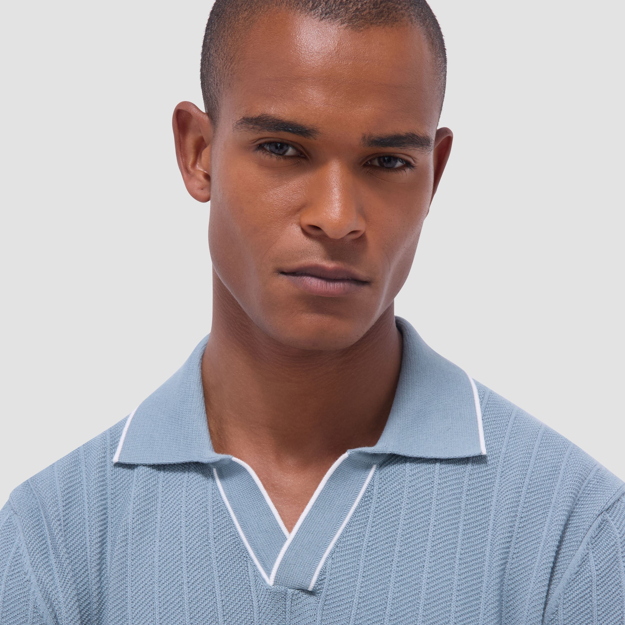 Wide Rib Short Sleeve Johnny Sweater