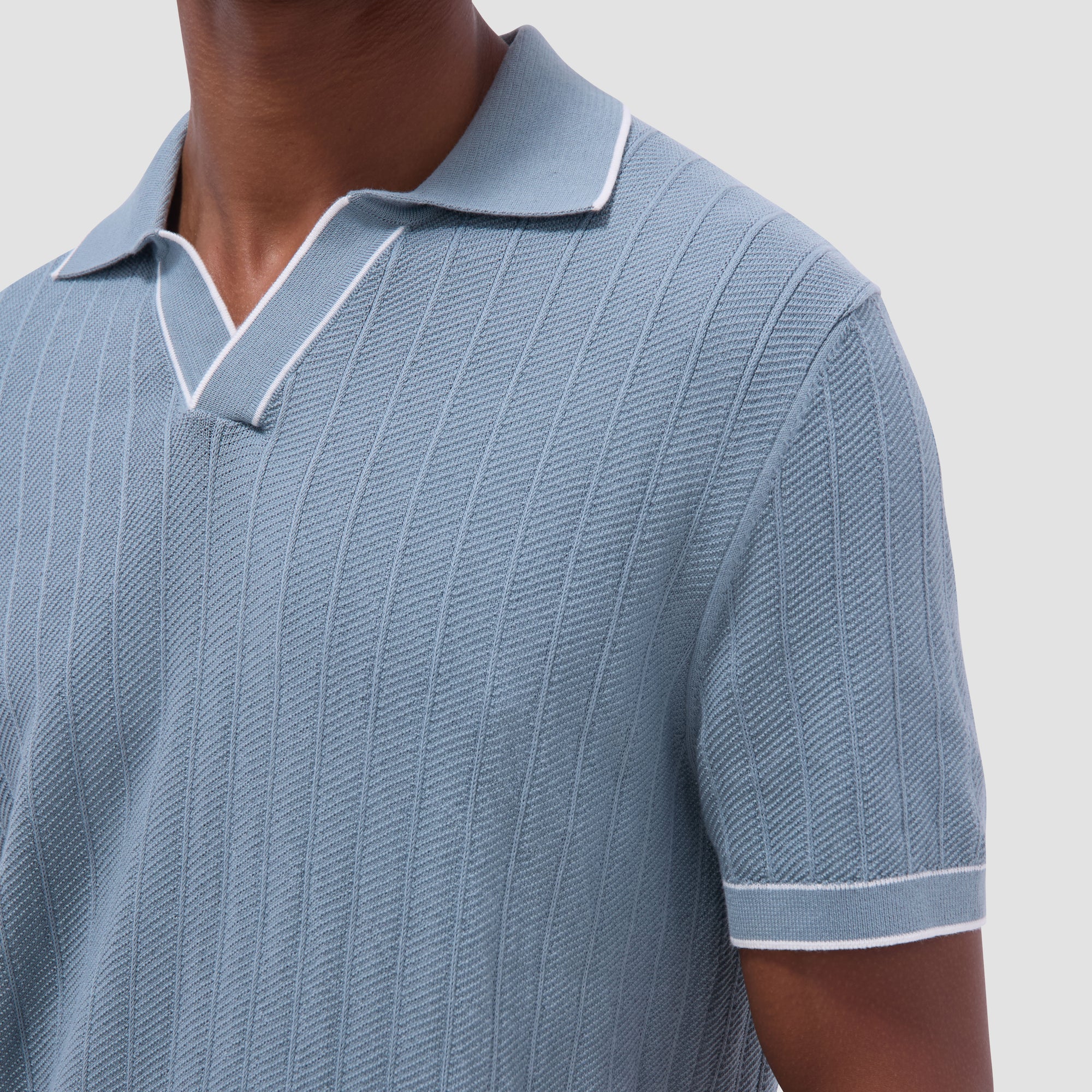 Wide Rib Short Sleeve Johnny Sweater