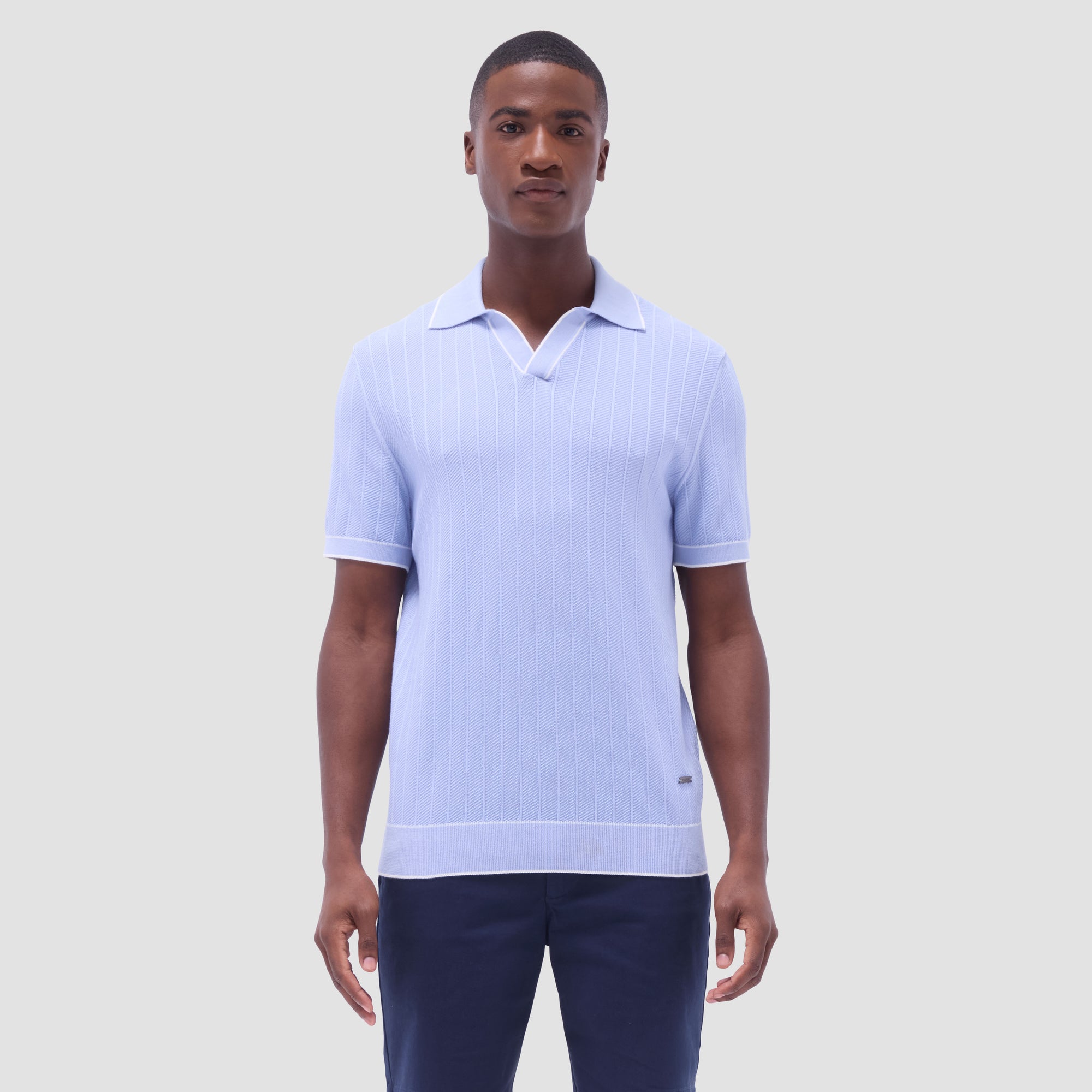 Wide Rib Short Sleeve Johnny Sweater