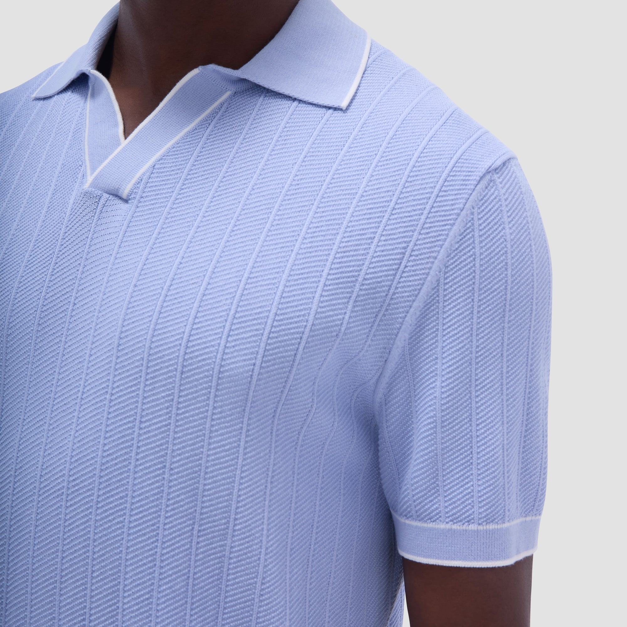 Wide Rib Short Sleeve Johnny Sweater