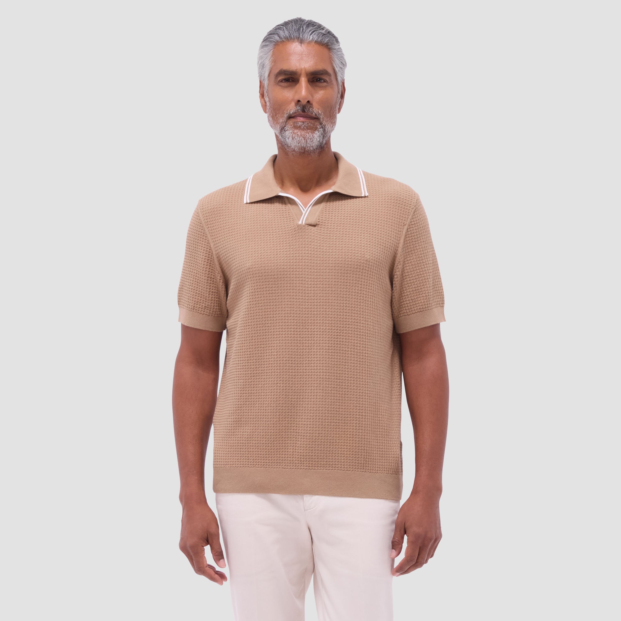 Seed Rib Short Sleeve Johnny Sweater