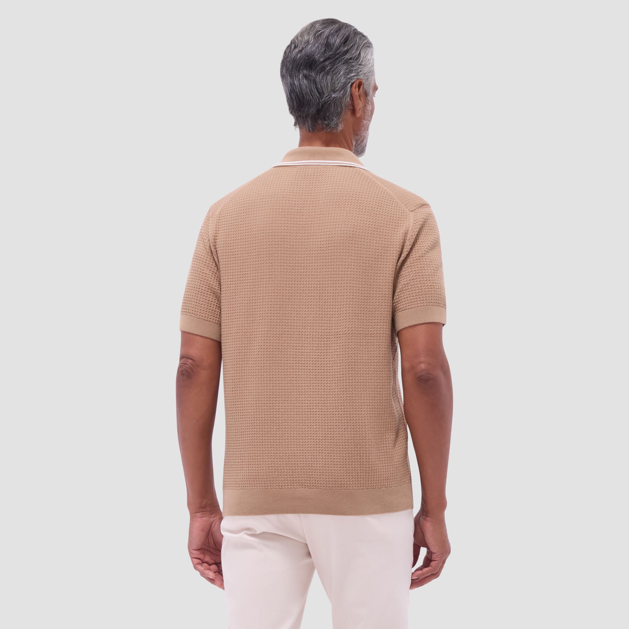 Seed Rib Short Sleeve Johnny Sweater