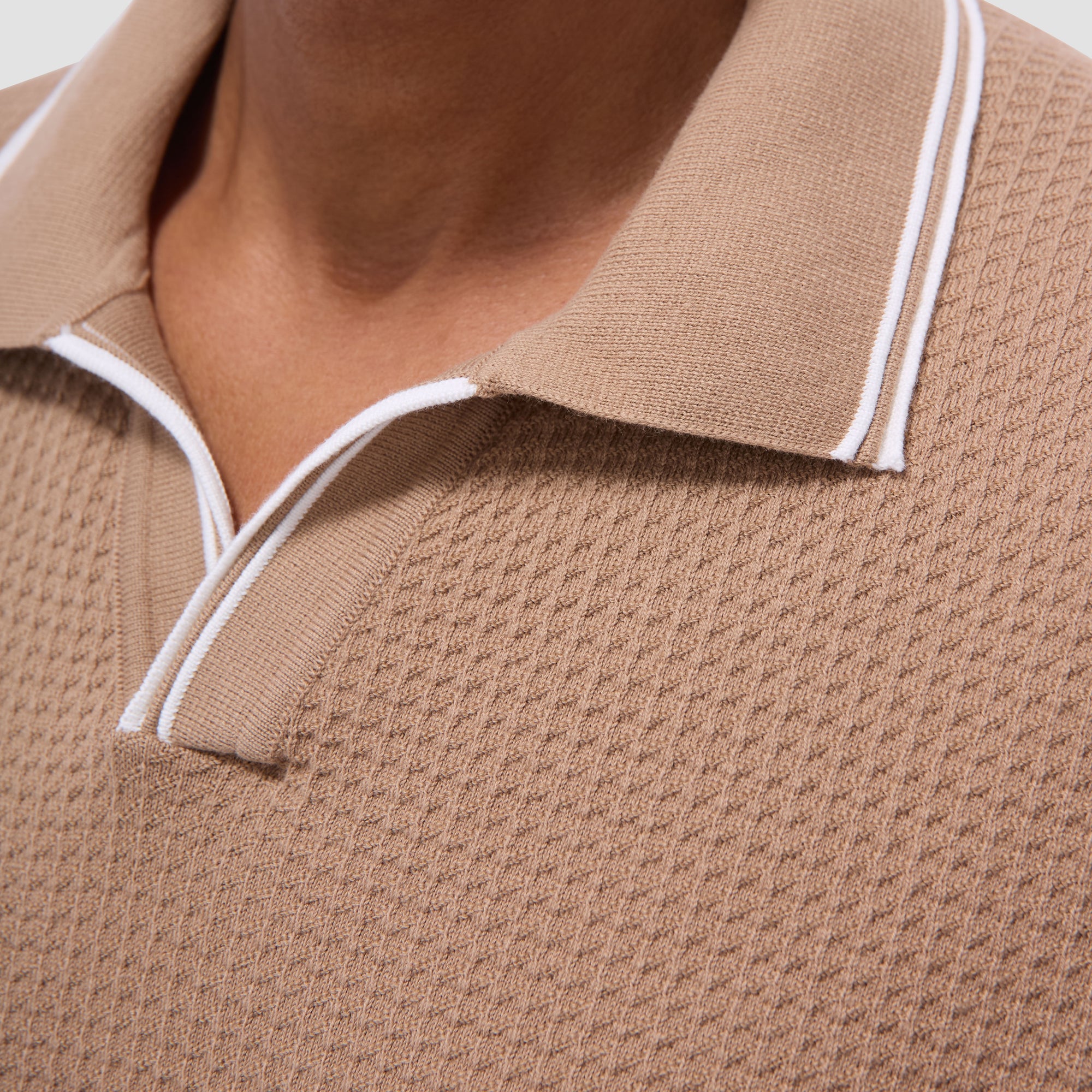 Seed Rib Short Sleeve Johnny Sweater