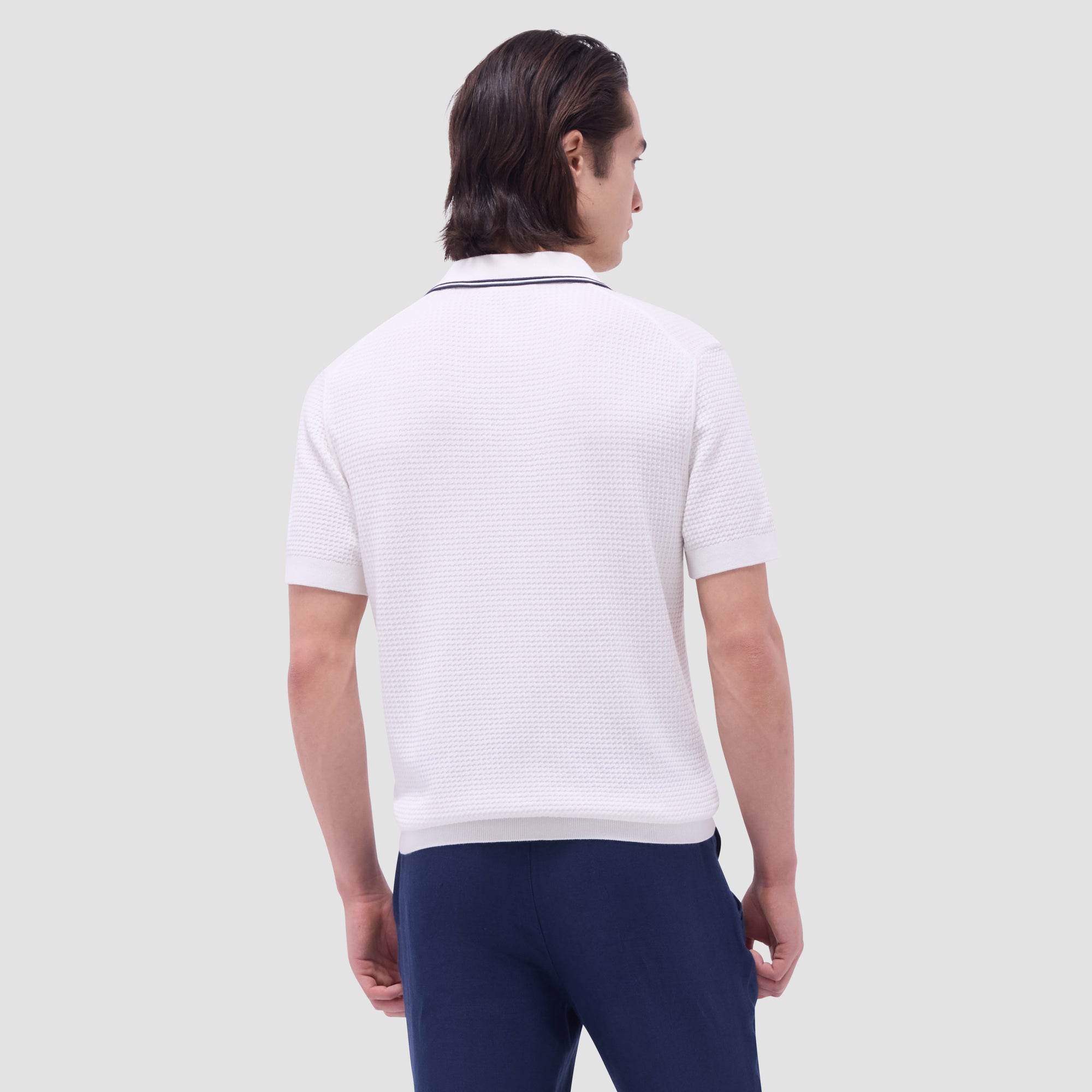 Seed Rib Short Sleeve Johnny Sweater