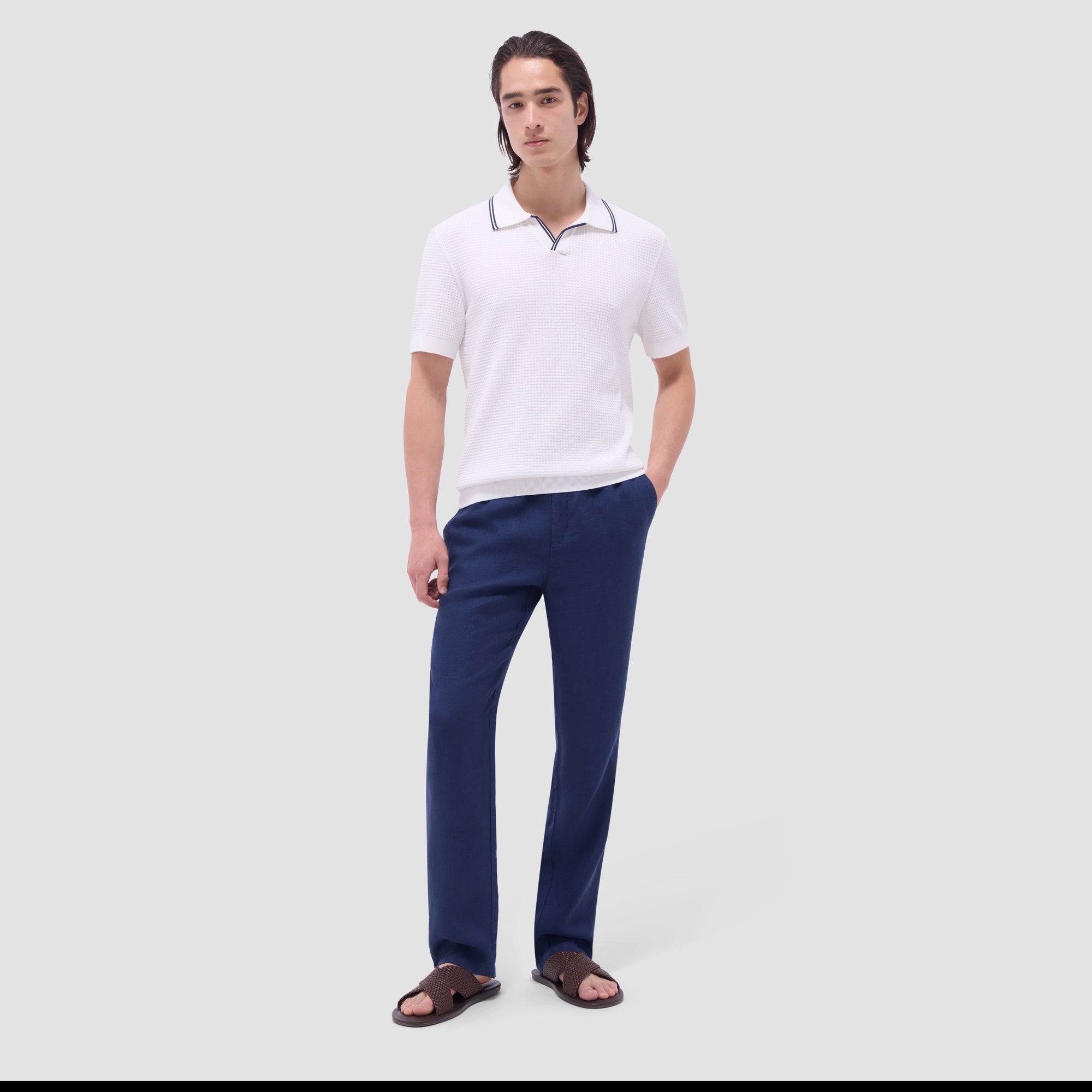 Seed Rib Short Sleeve Johnny Sweater