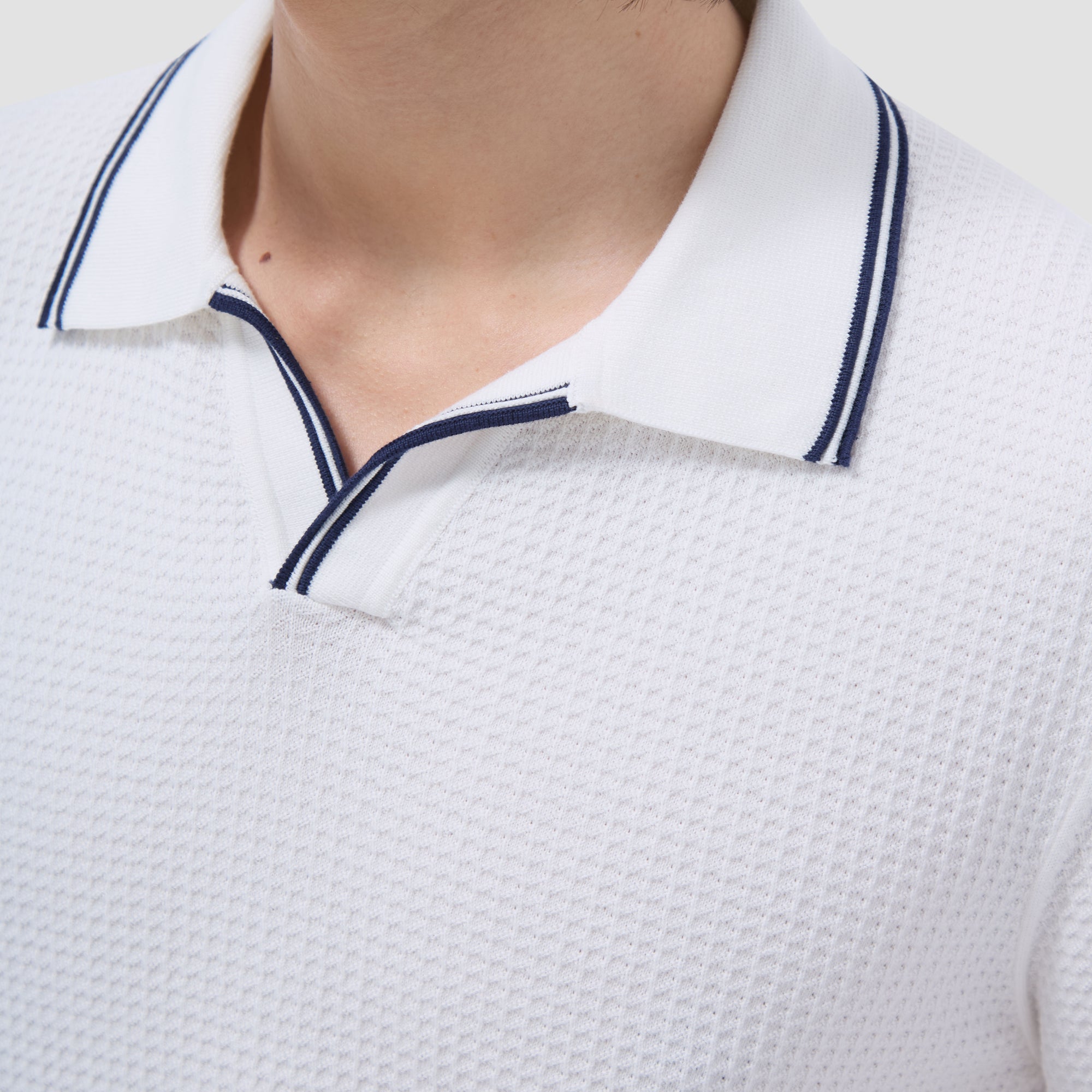 Seed Rib Short Sleeve Johnny Sweater