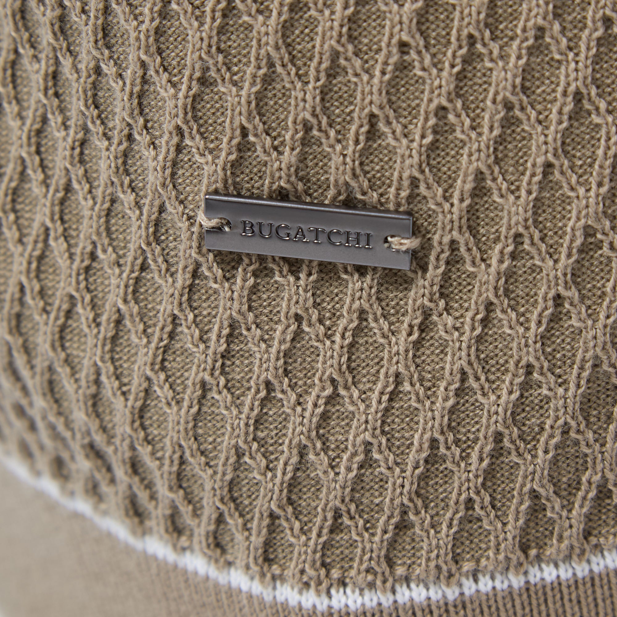 Textured Geometric Short-Sleeve Knit Shirt