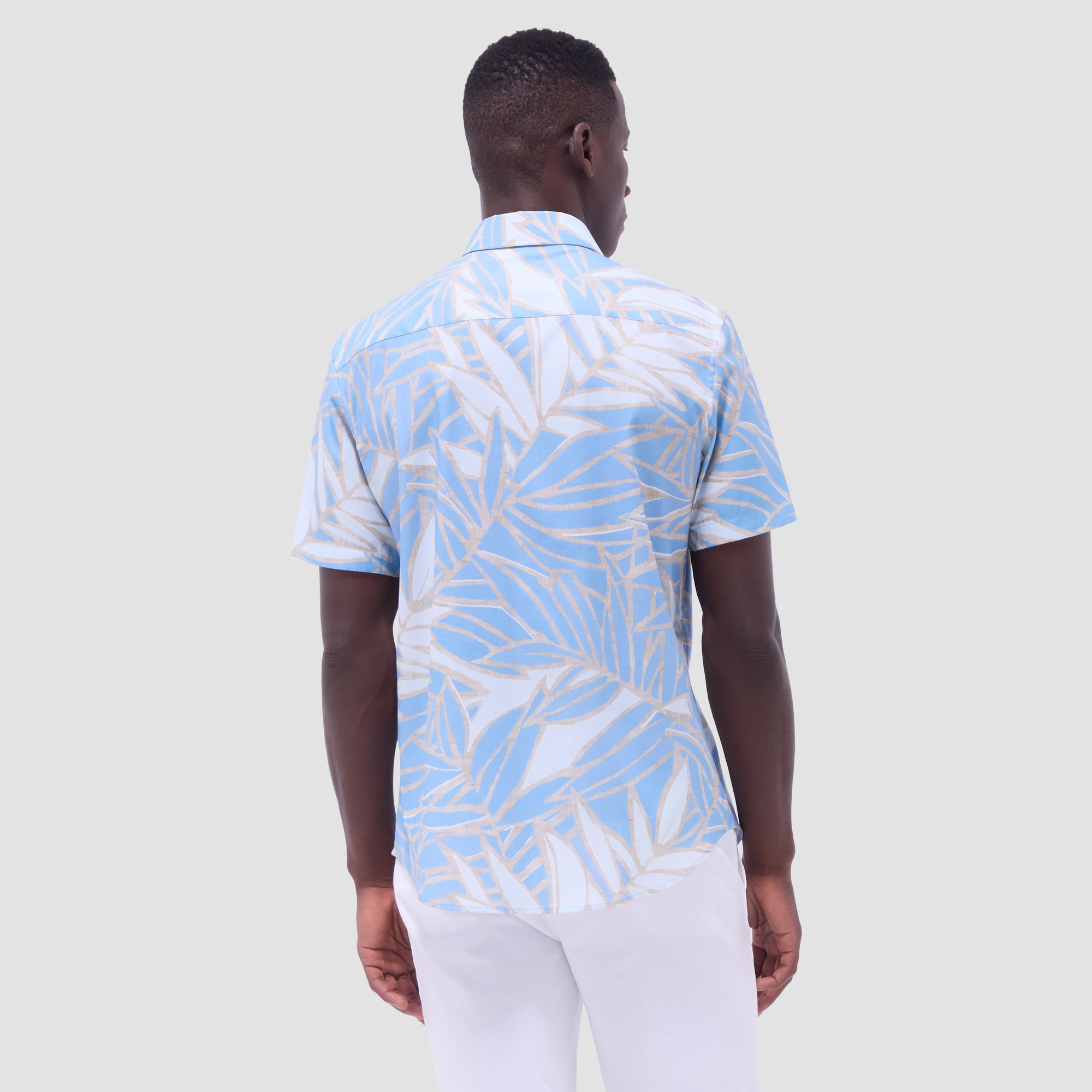 Orson Leaf Print Short-Sleeve Shirt