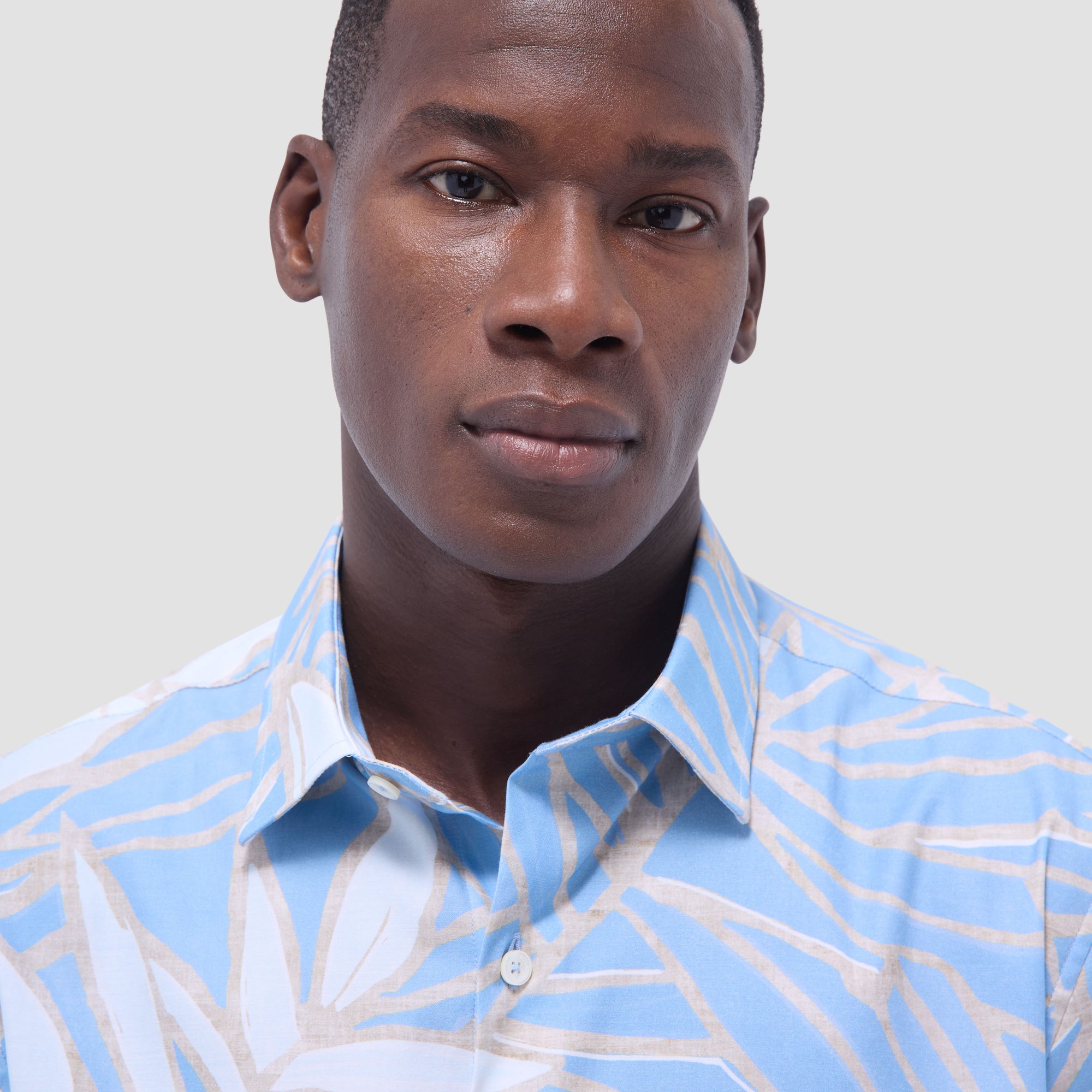 Orson Leaf Print Short-Sleeve Shirt