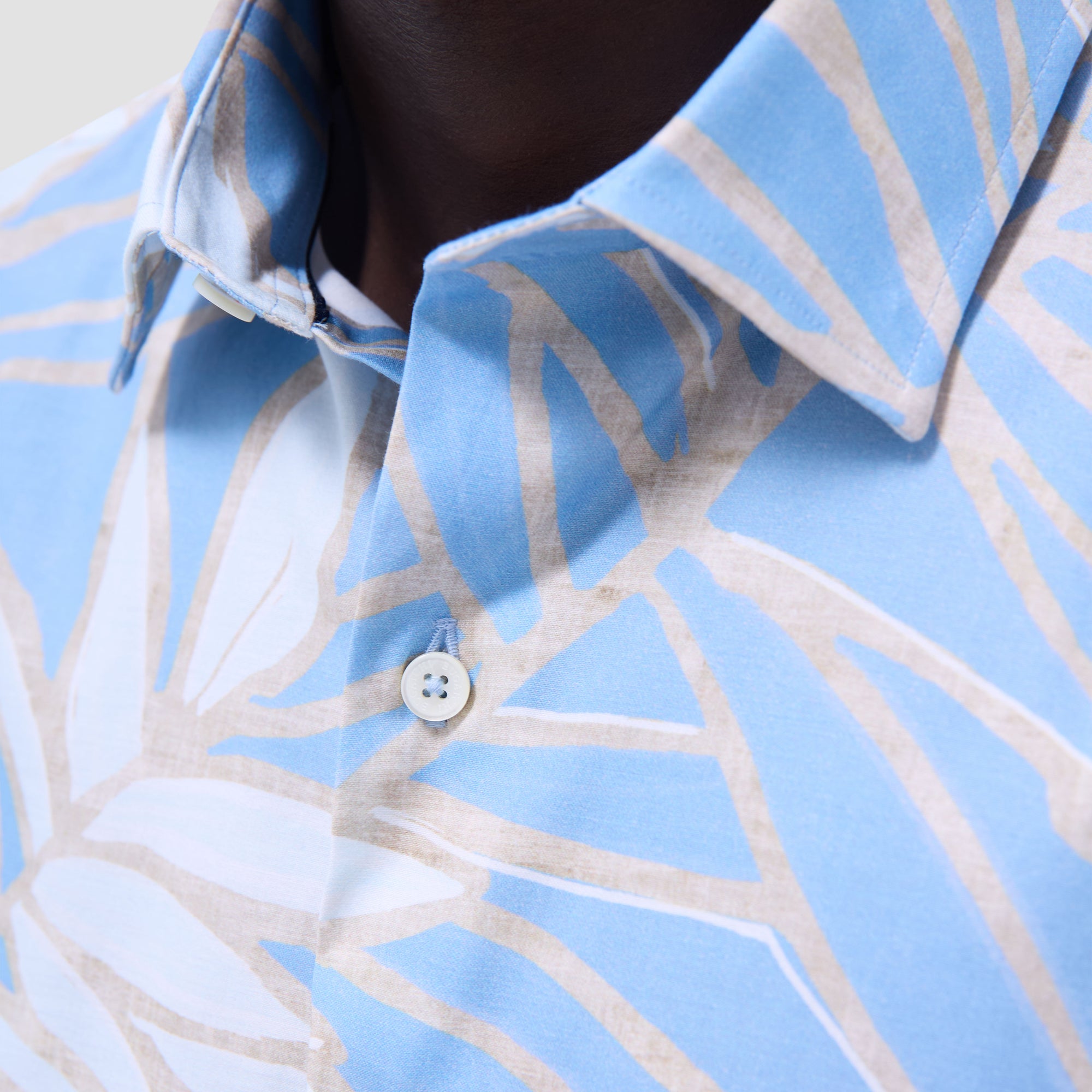 Orson Leaf Print Short-Sleeve Shirt