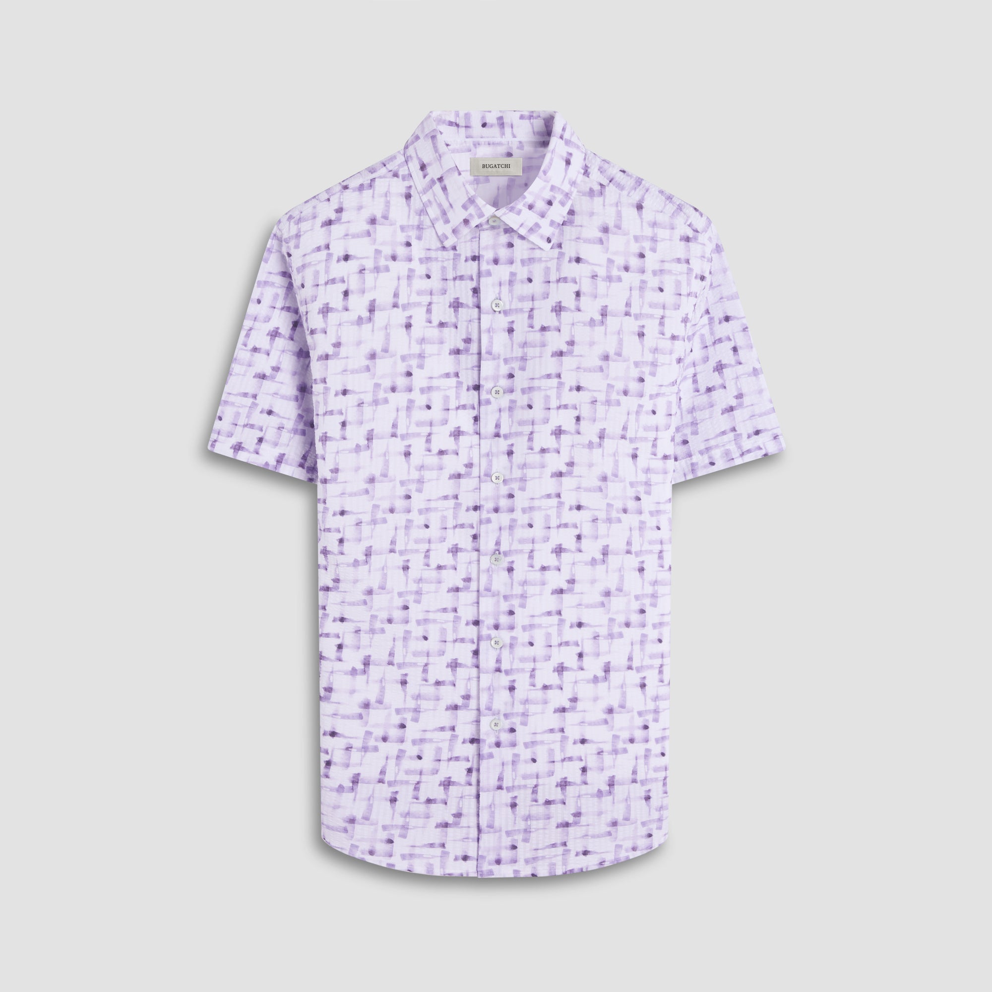 Orson Abstract Seersucker Short-Sleeve Shirt