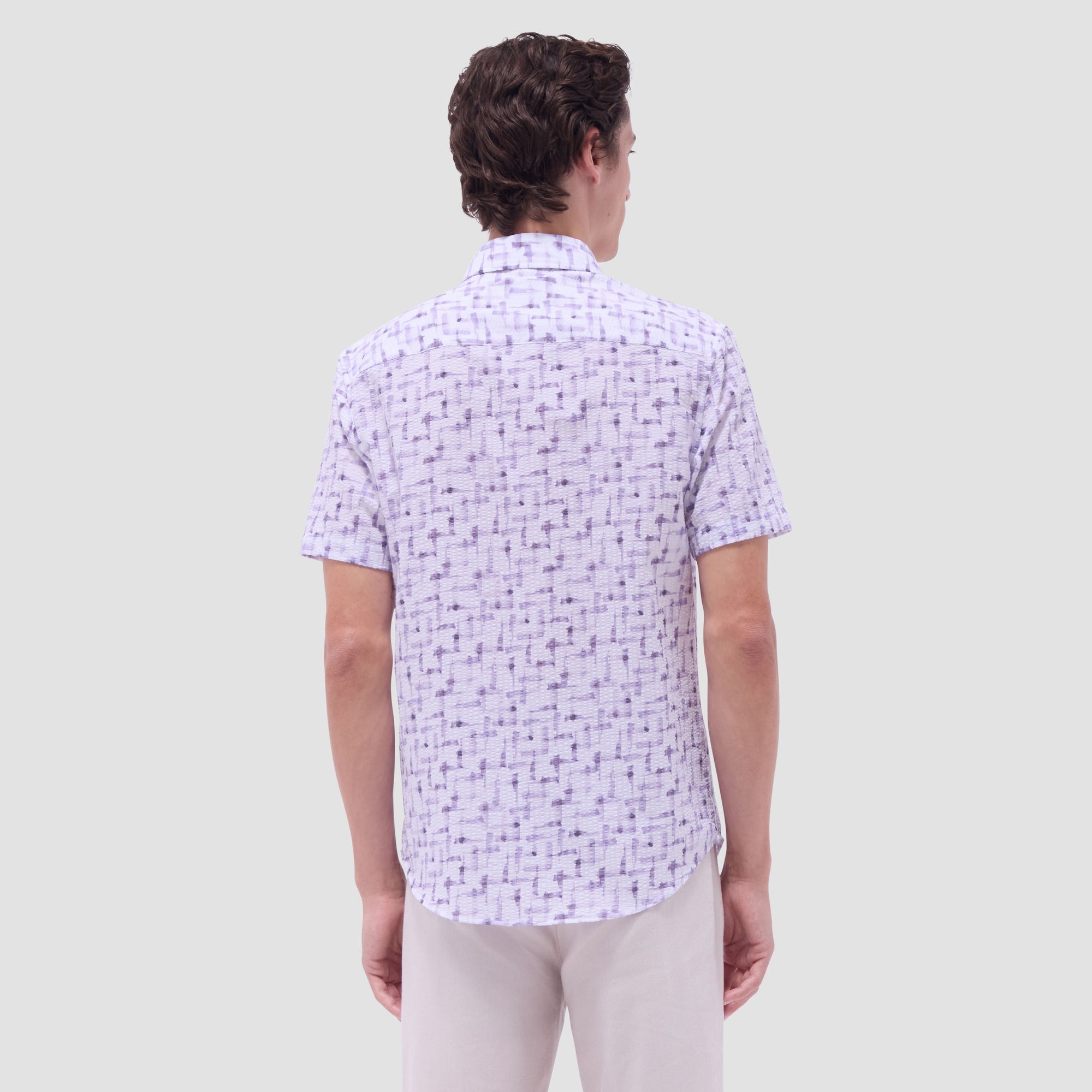 Orson Abstract Seersucker Short-Sleeve Shirt