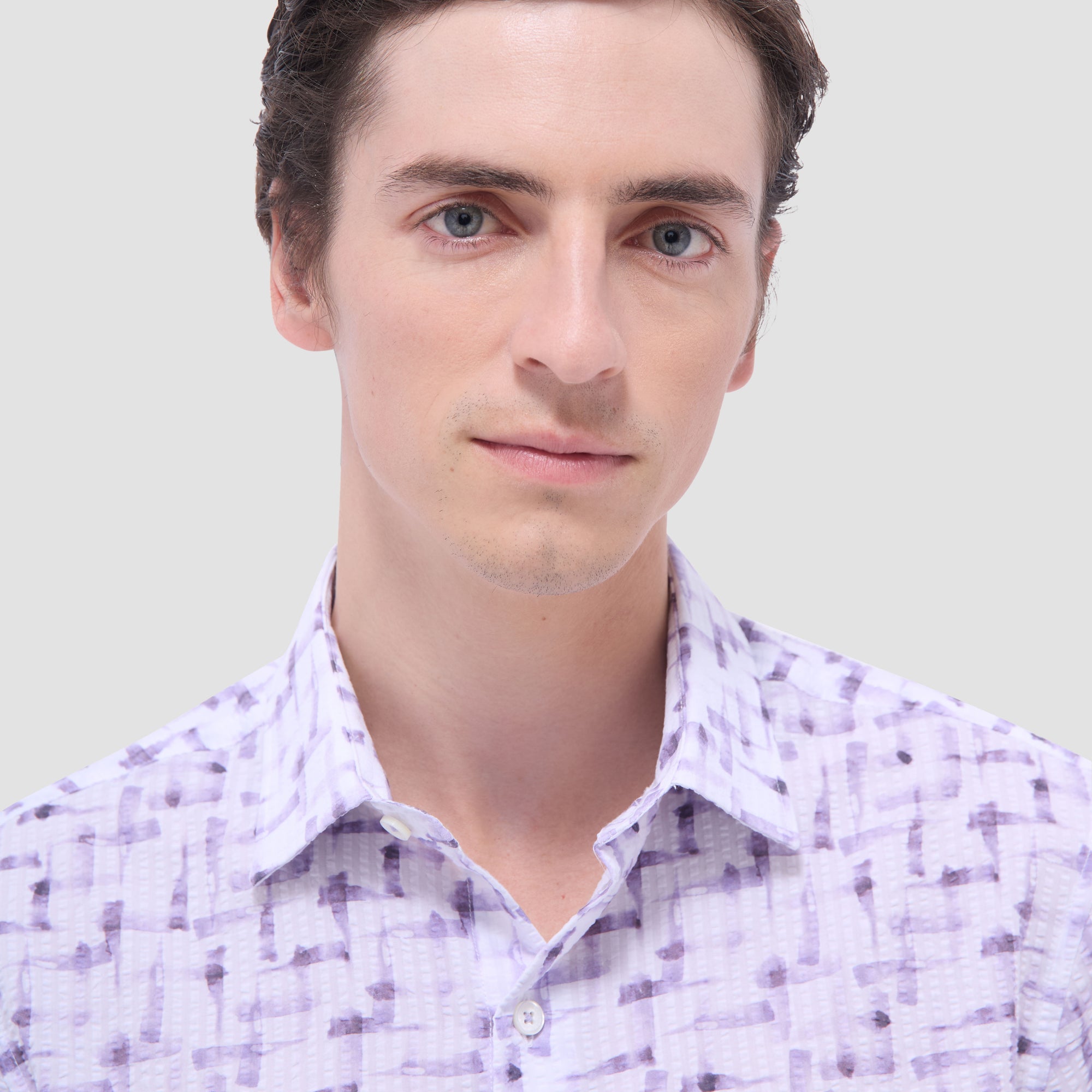 Orson Abstract Seersucker Short-Sleeve Shirt