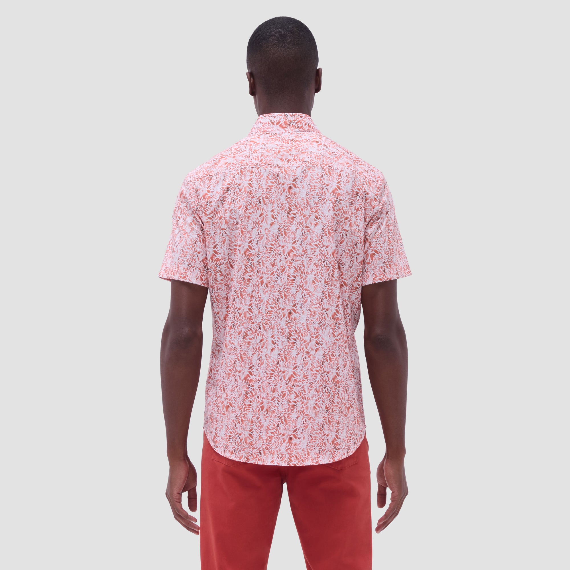 Orson Leaf Print Short-Sleeve Shirt