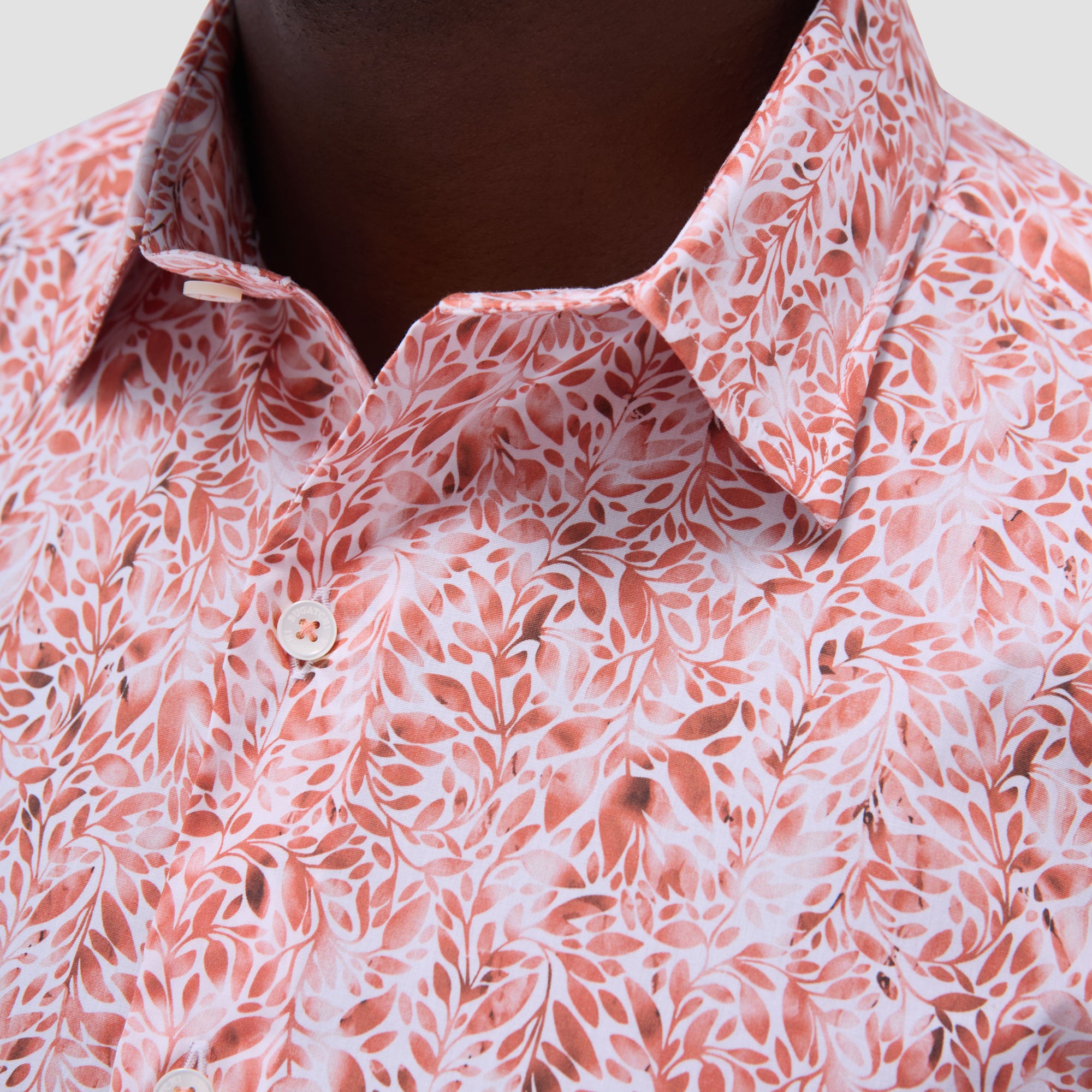 Orson Leaf Print Short-Sleeve Shirt