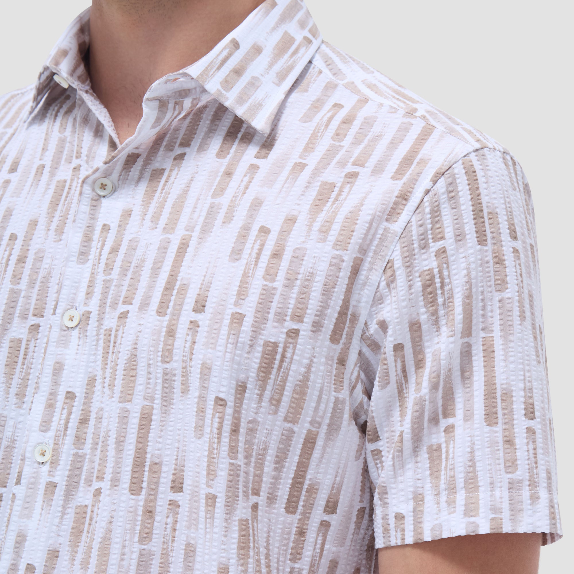 Orson Abstract Seersucker Short-Sleeve Shirt