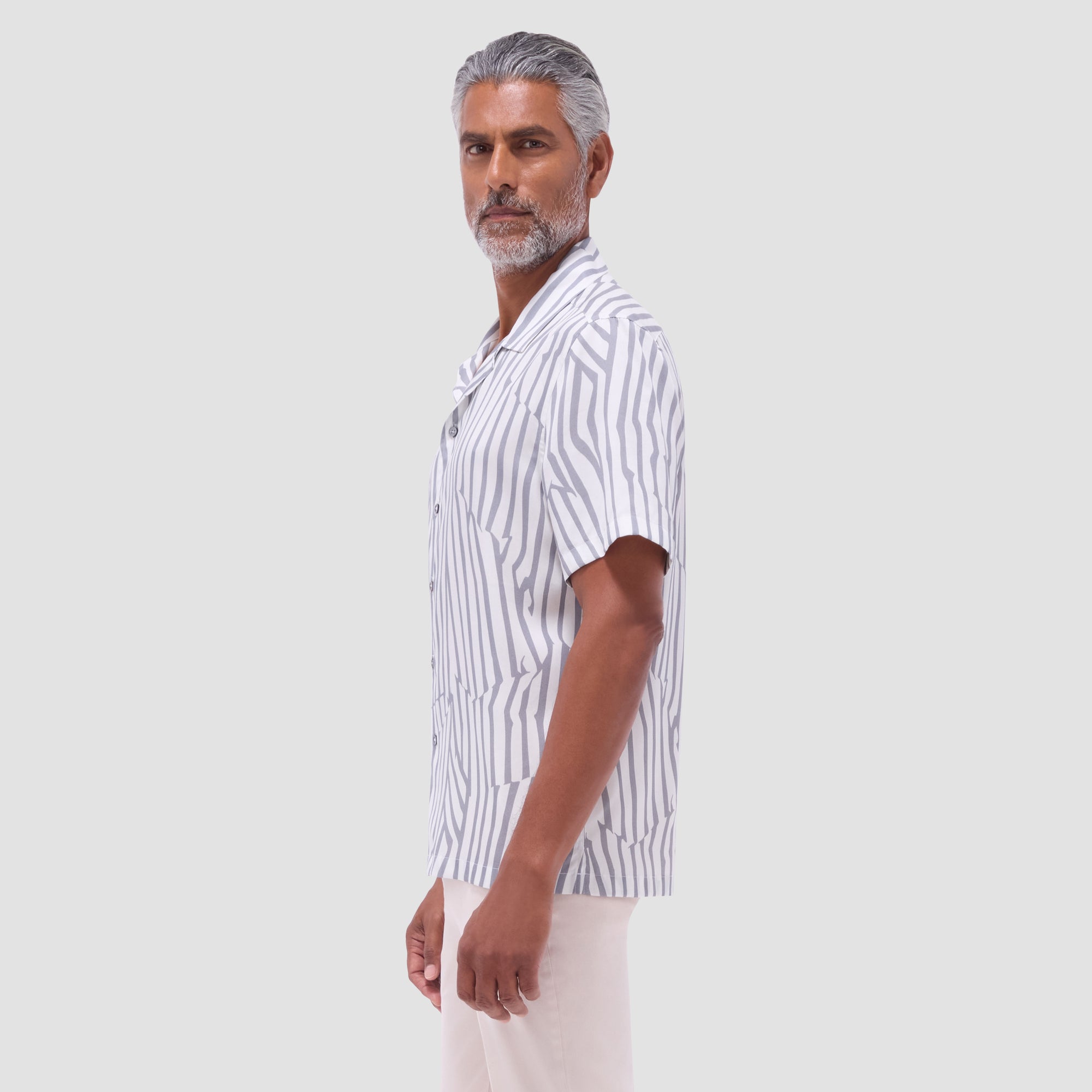 Jackson Irregular Stripe Camp Shirt