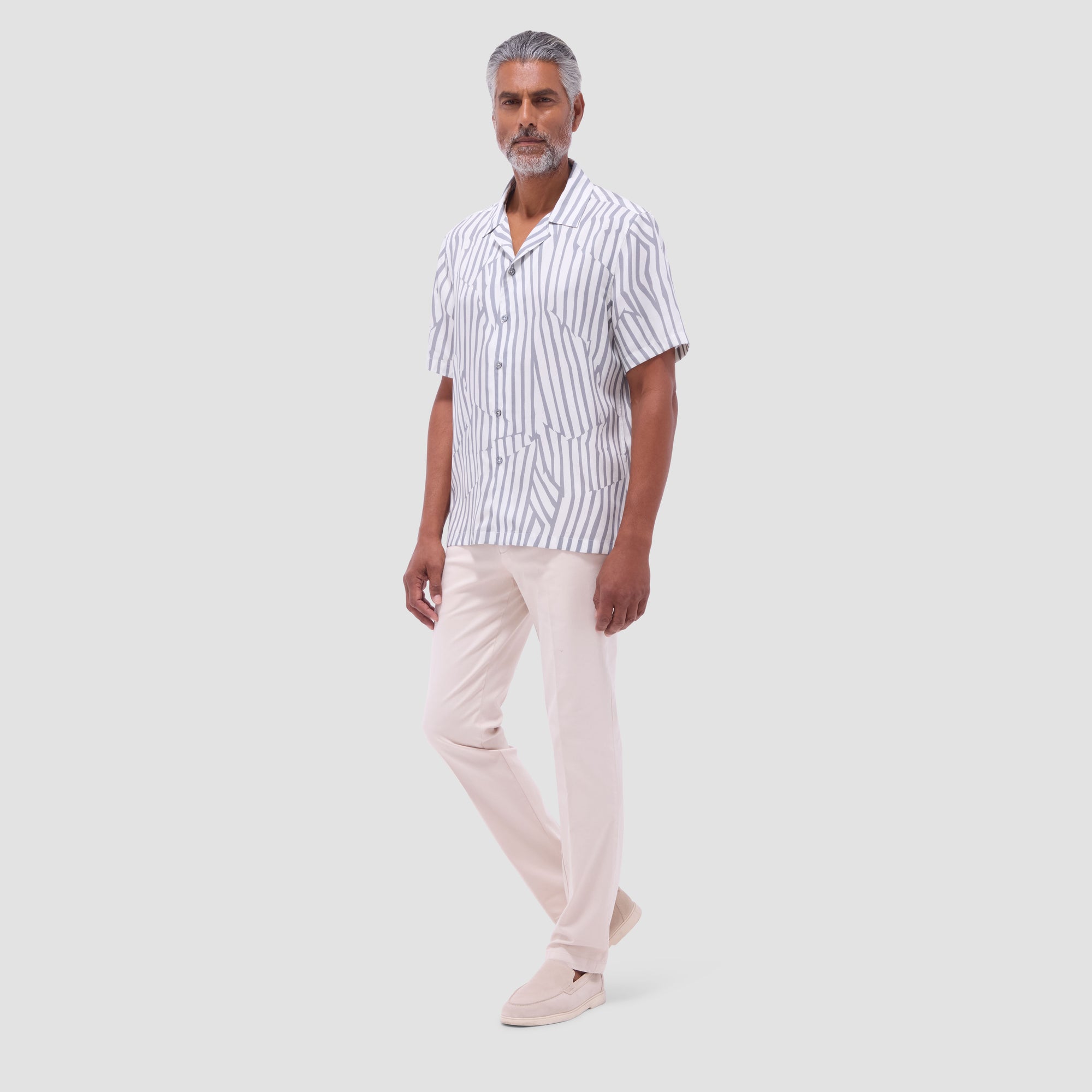 Jackson Irregular Stripe Camp Shirt