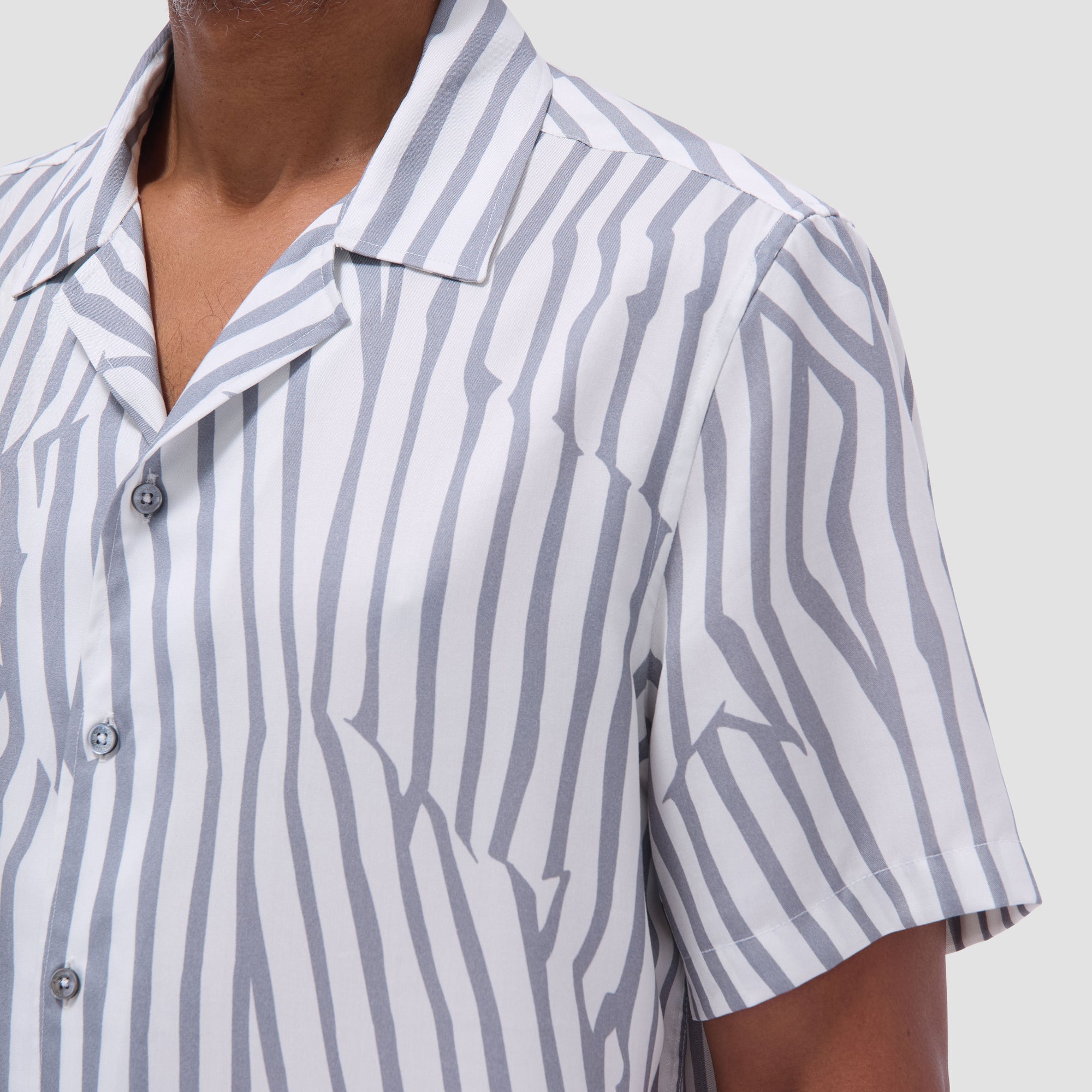 Jackson Irregular Stripe Camp Shirt