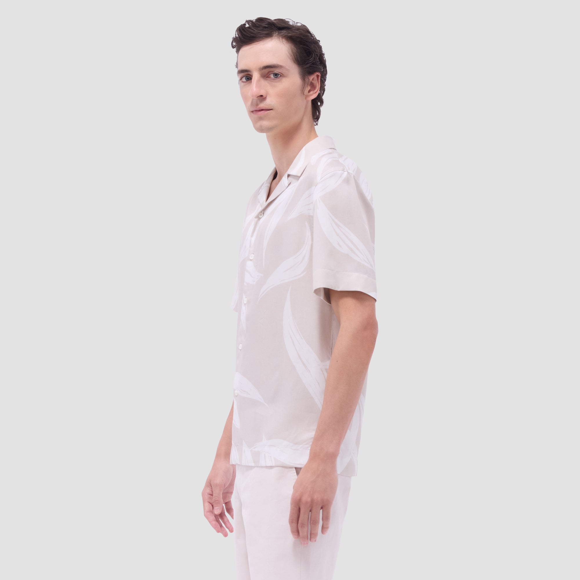 Jackson Leaf Print Camp Shirt