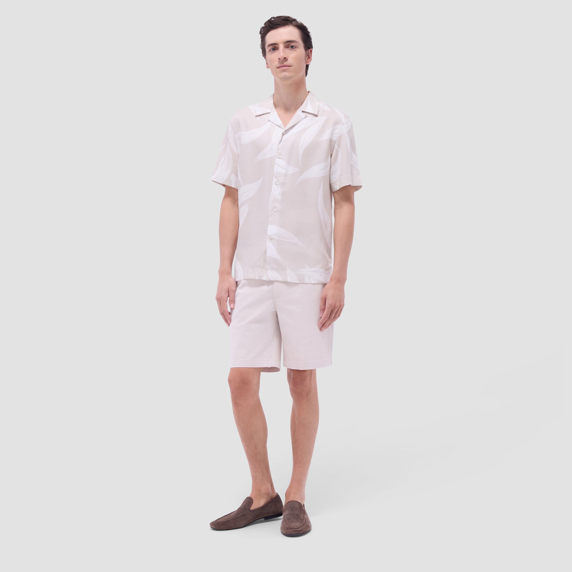 Jackson Leaf Print Camp Shirt