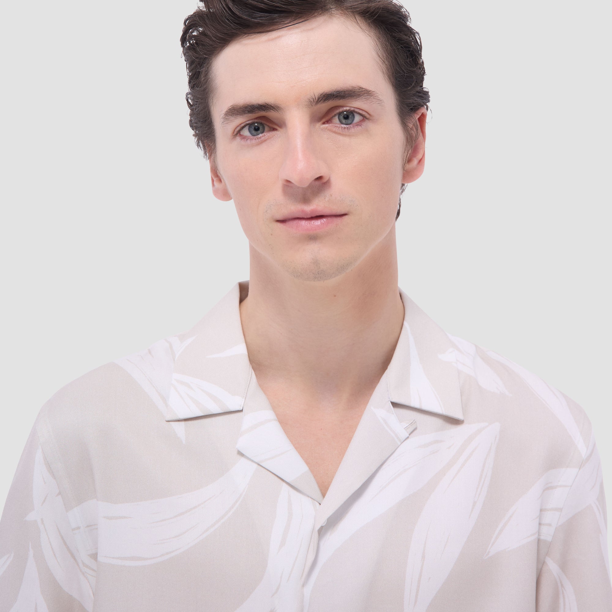 Jackson Leaf Print Camp Shirt